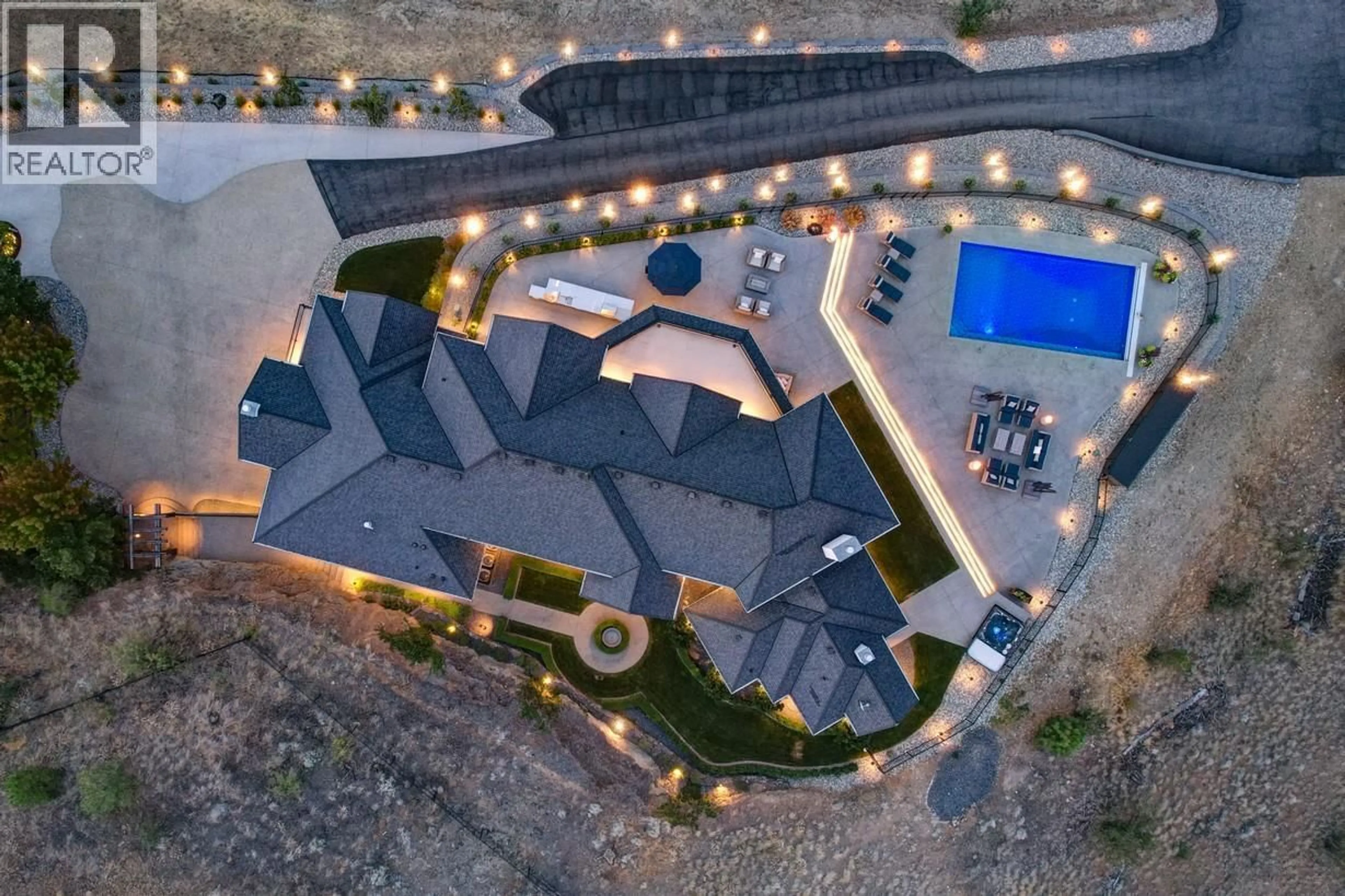 A pic from outside/outdoor area/front of a property/back of a property/a pic from drone, mountain view for 1520 VINEYARD DRIVE, West Kelowna British Columbia V4T2Y7