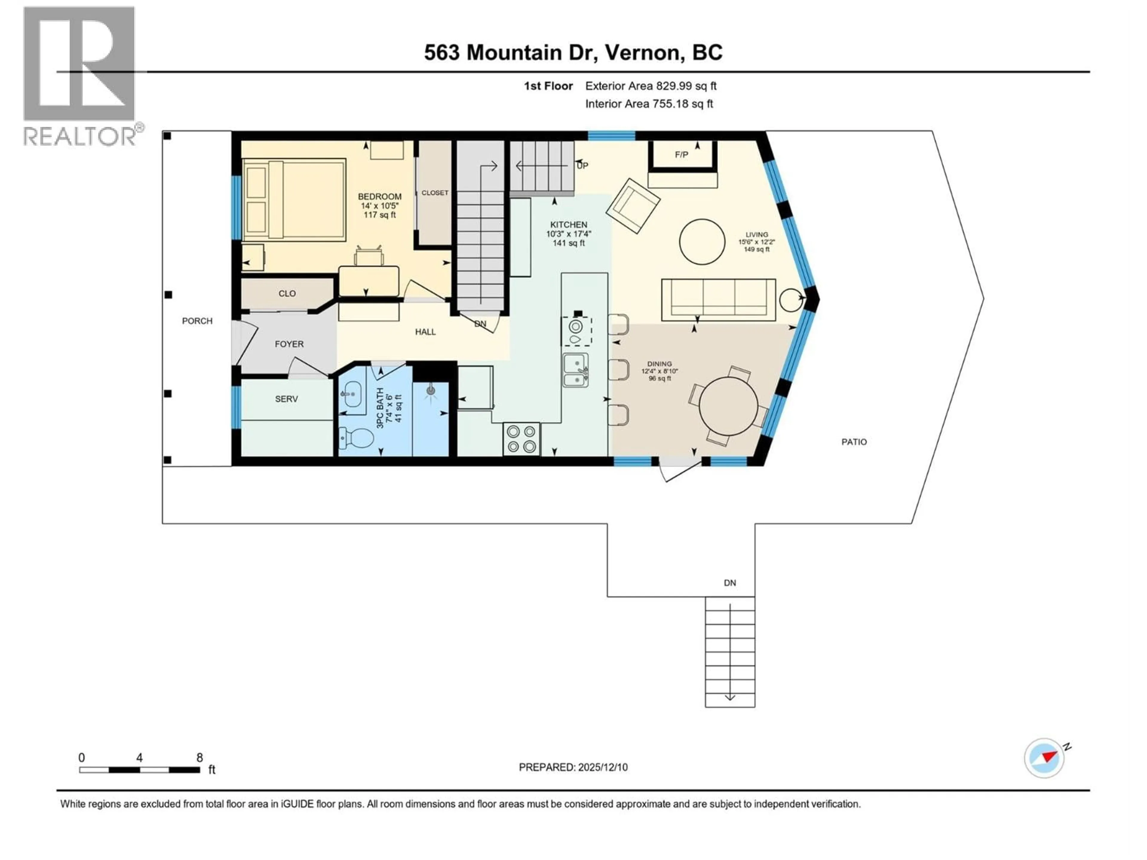Floor plan for 563 MOUNTAIN DRIVE, Vernon British Columbia V1H2B7