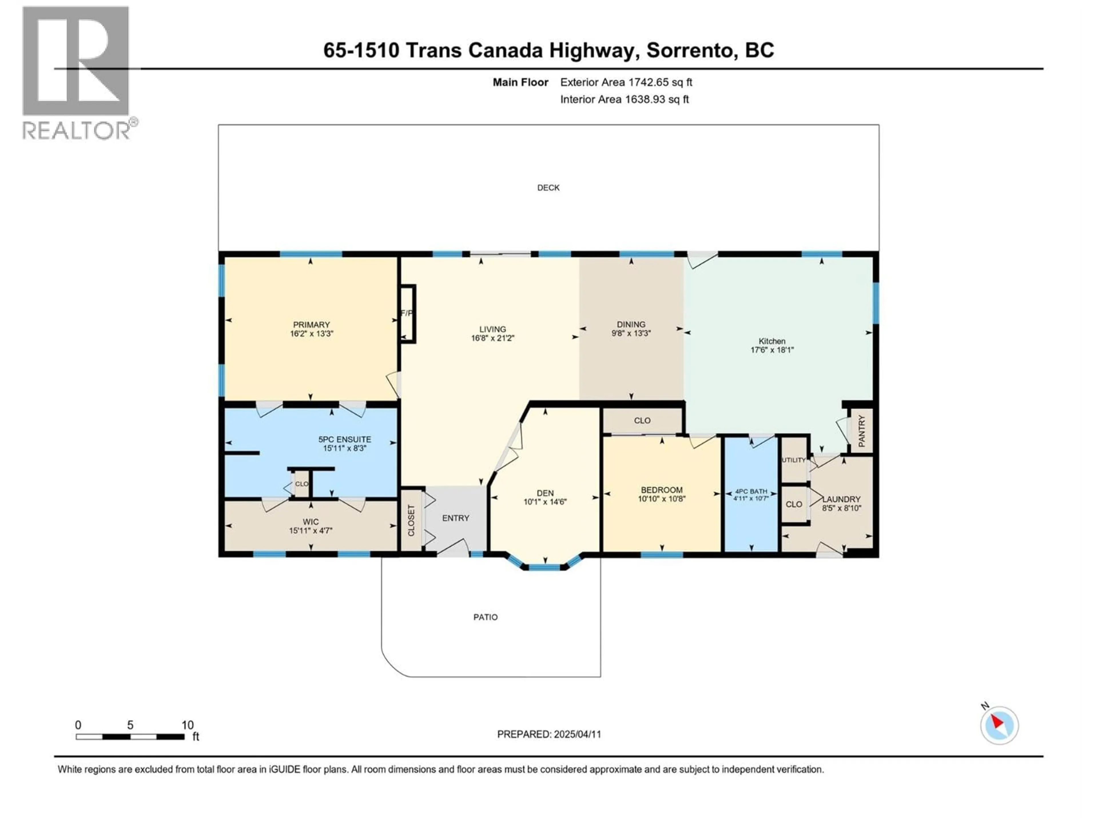 Floor plan for 65 - 1510 TRANS CANADA HIGHWAY, Sorrento British Columbia V0E2W0