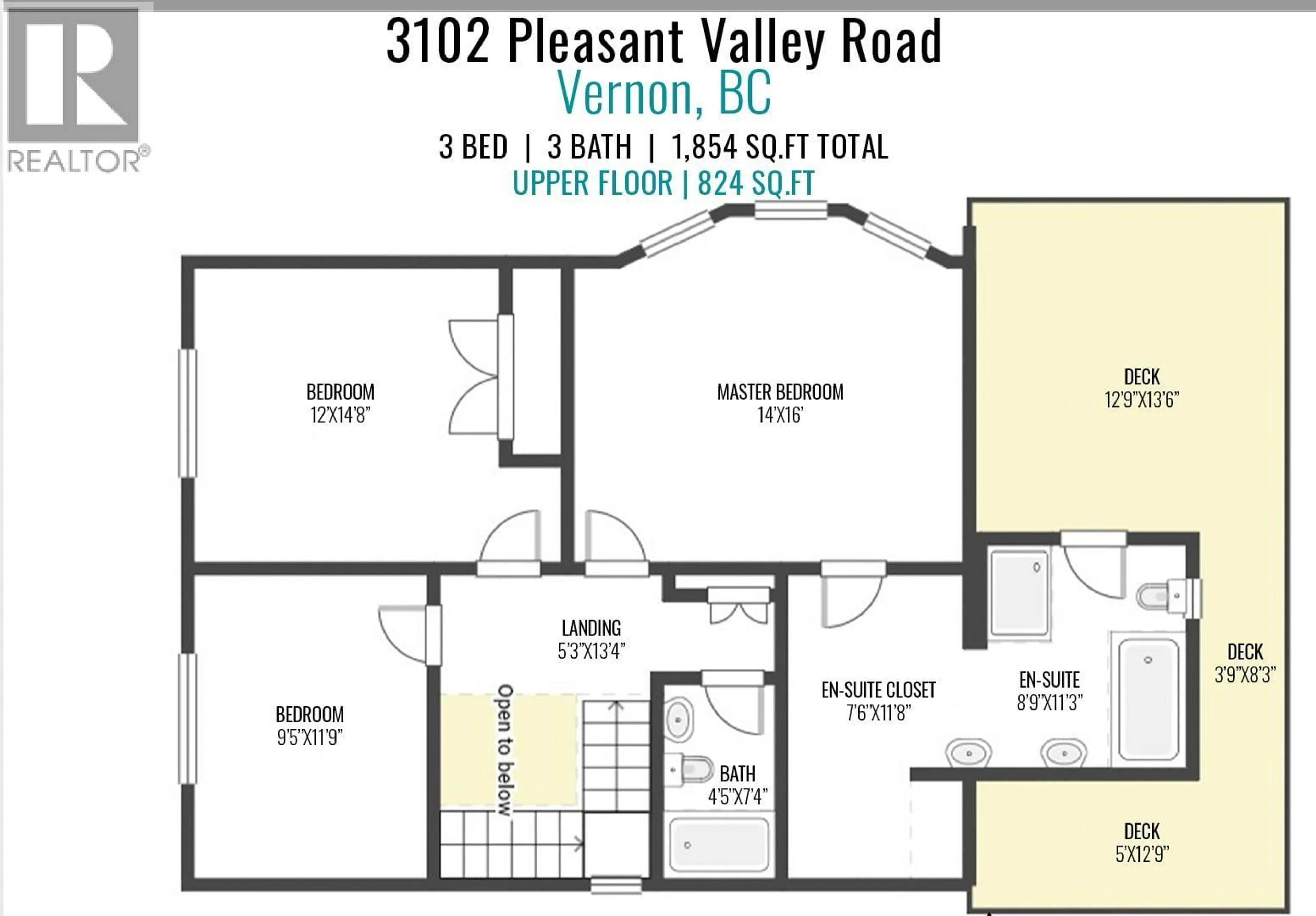 Floor plan for 3102 PLEASANT VALLEY ROAD, Vernon British Columbia V1T4L3