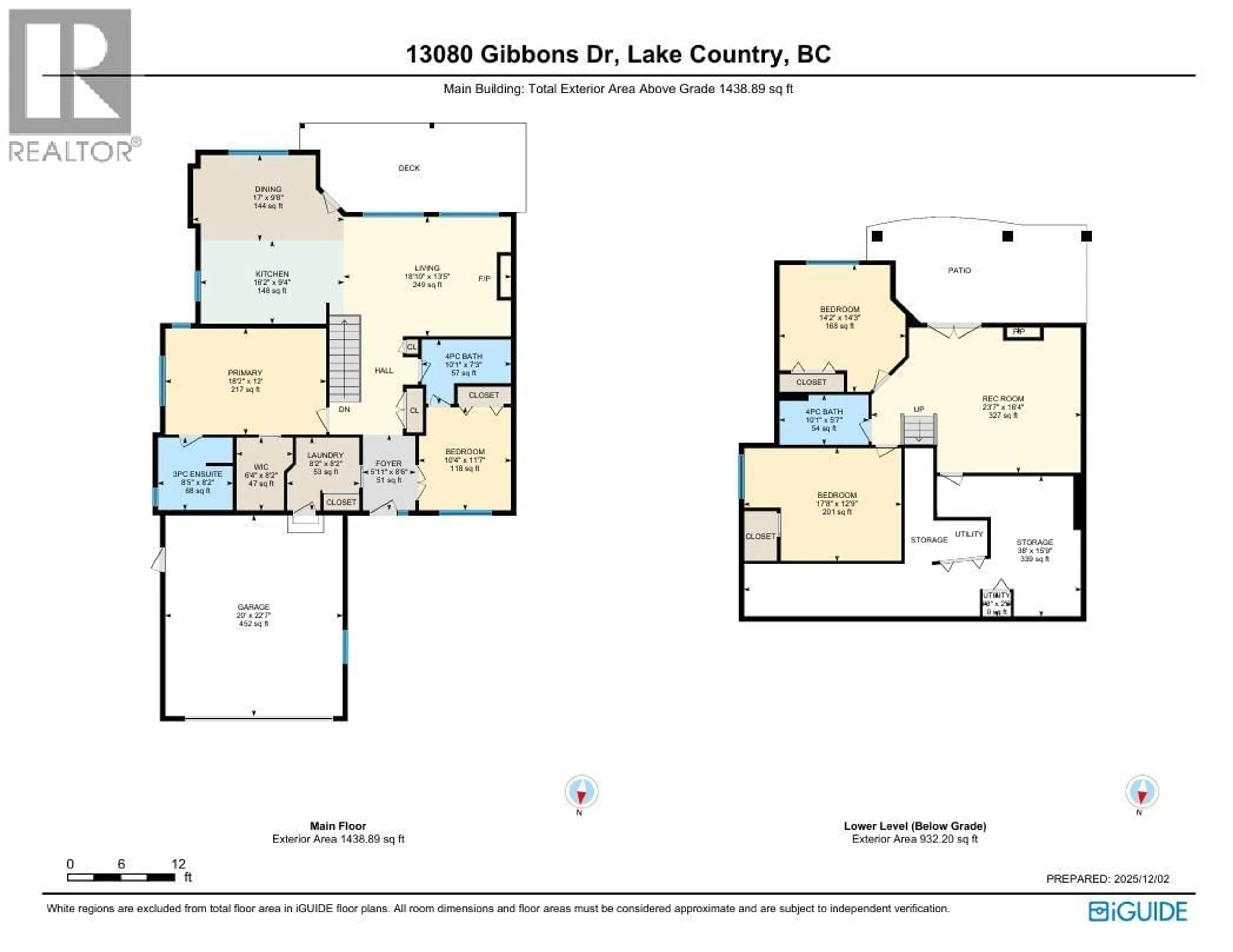 Floor plan for 13080 GIBBONS DRIVE, Lake Country British Columbia V4V2S4