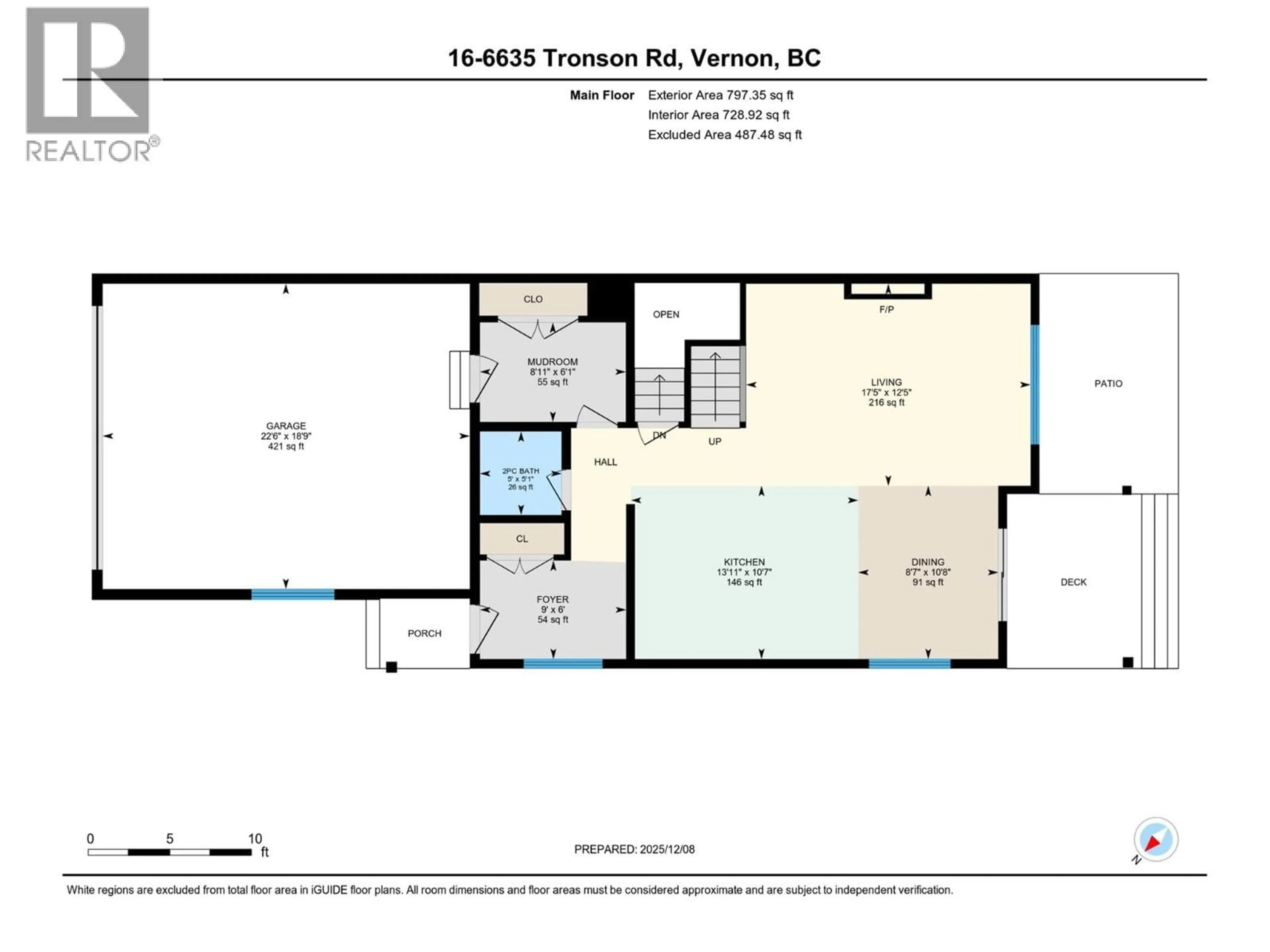 Floor plan for 16 - 6635 TRONSON ROAD, Vernon British Columbia V1H2K4