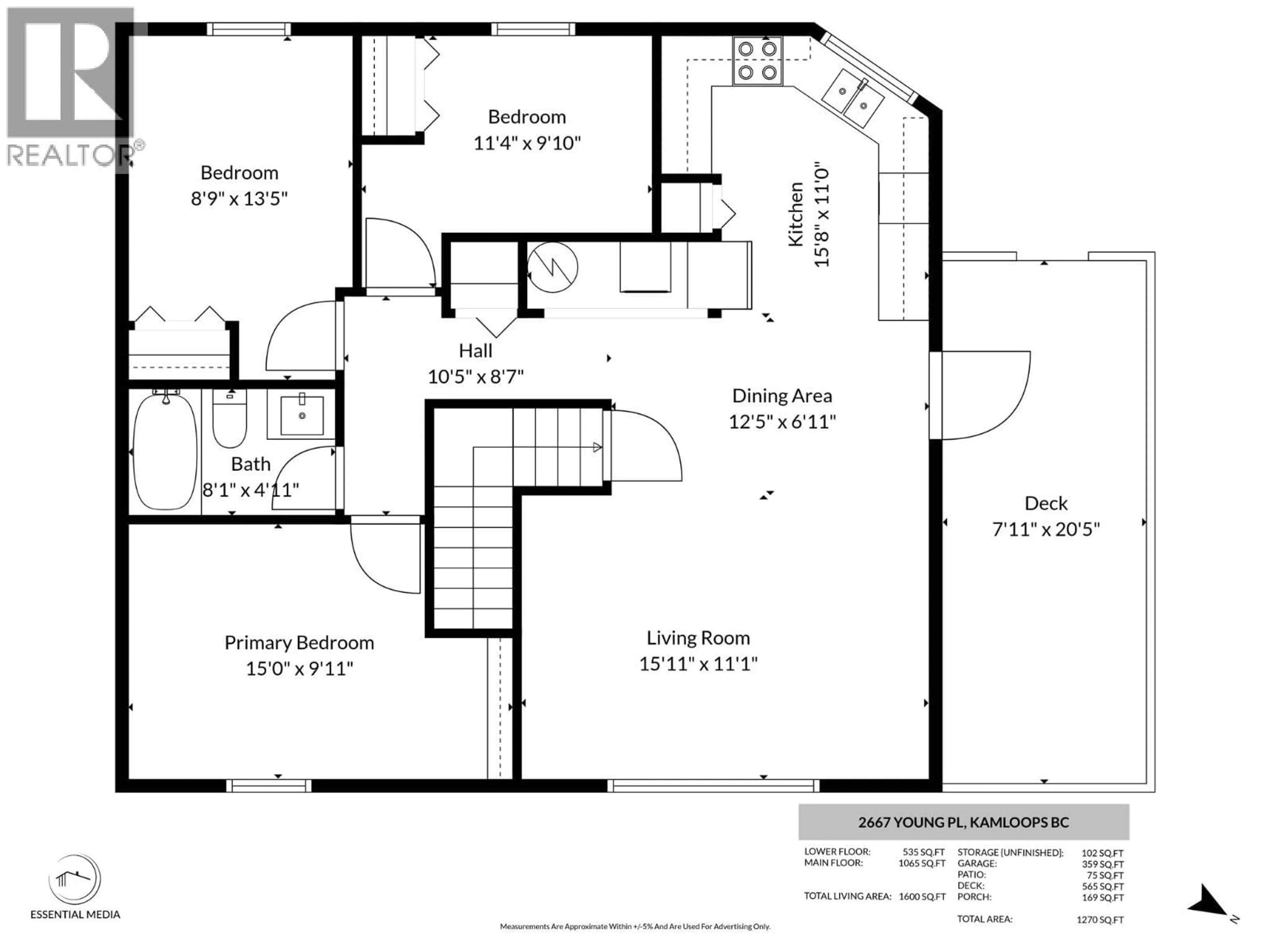 Floor plan for 2667 YOUNG PLACE, Kamloops British Columbia V2B8A4