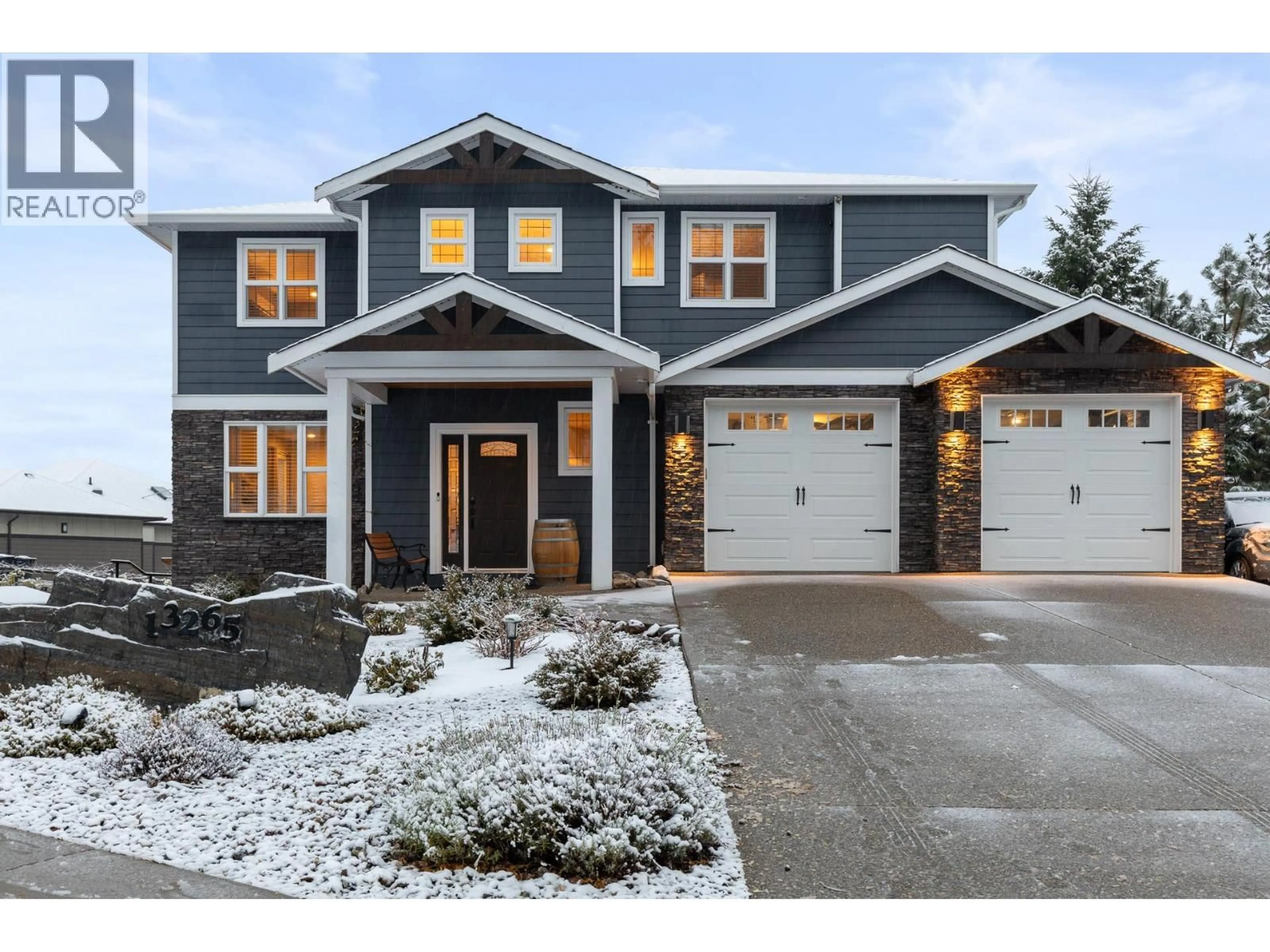 Home with vinyl exterior material, street for 13265 APEX DRIVE, Lake Country British Columbia V4V2P1