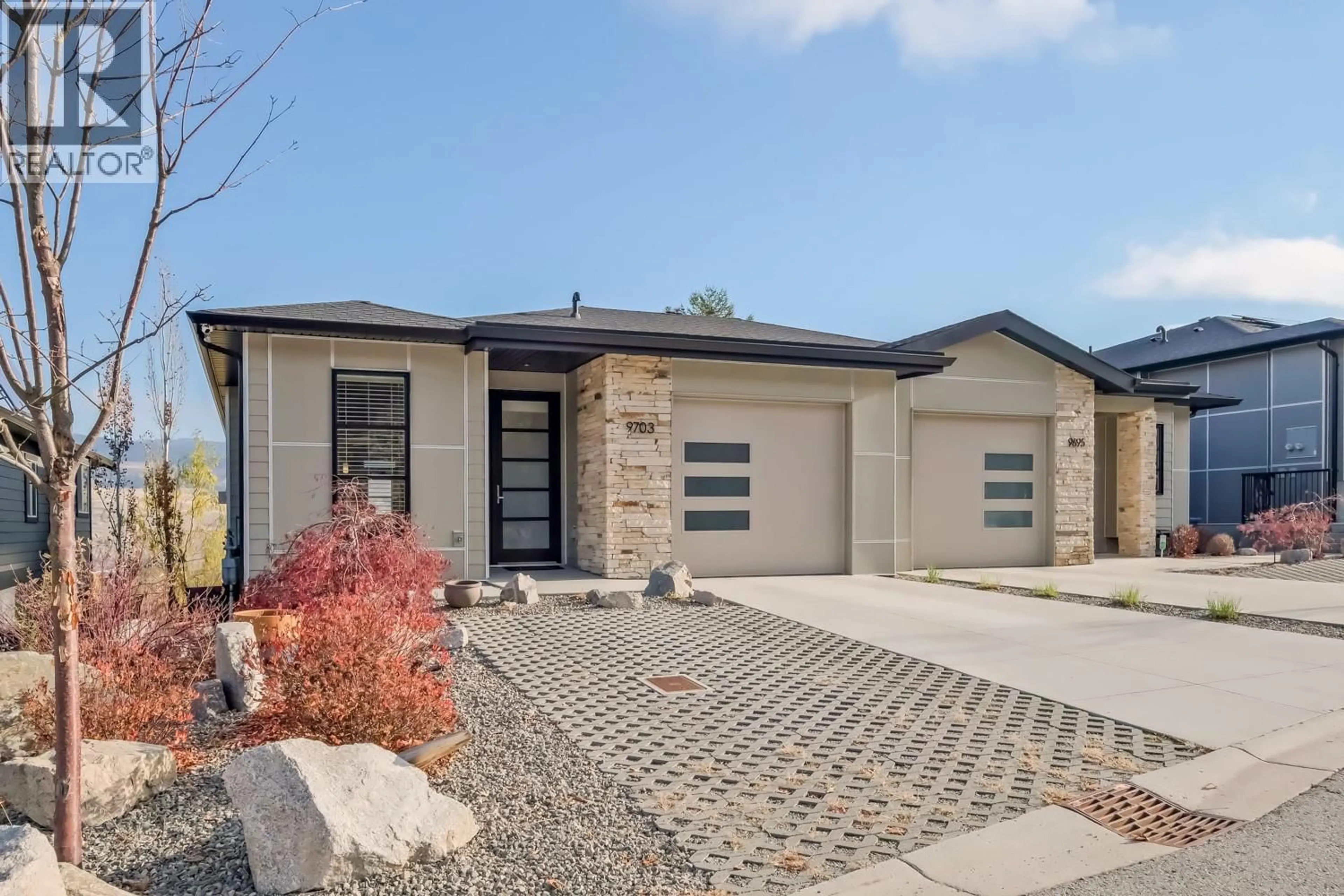 Home with brick exterior material, street for 9703 CELESTE ROAD, Lake Country British Columbia V4V2R9