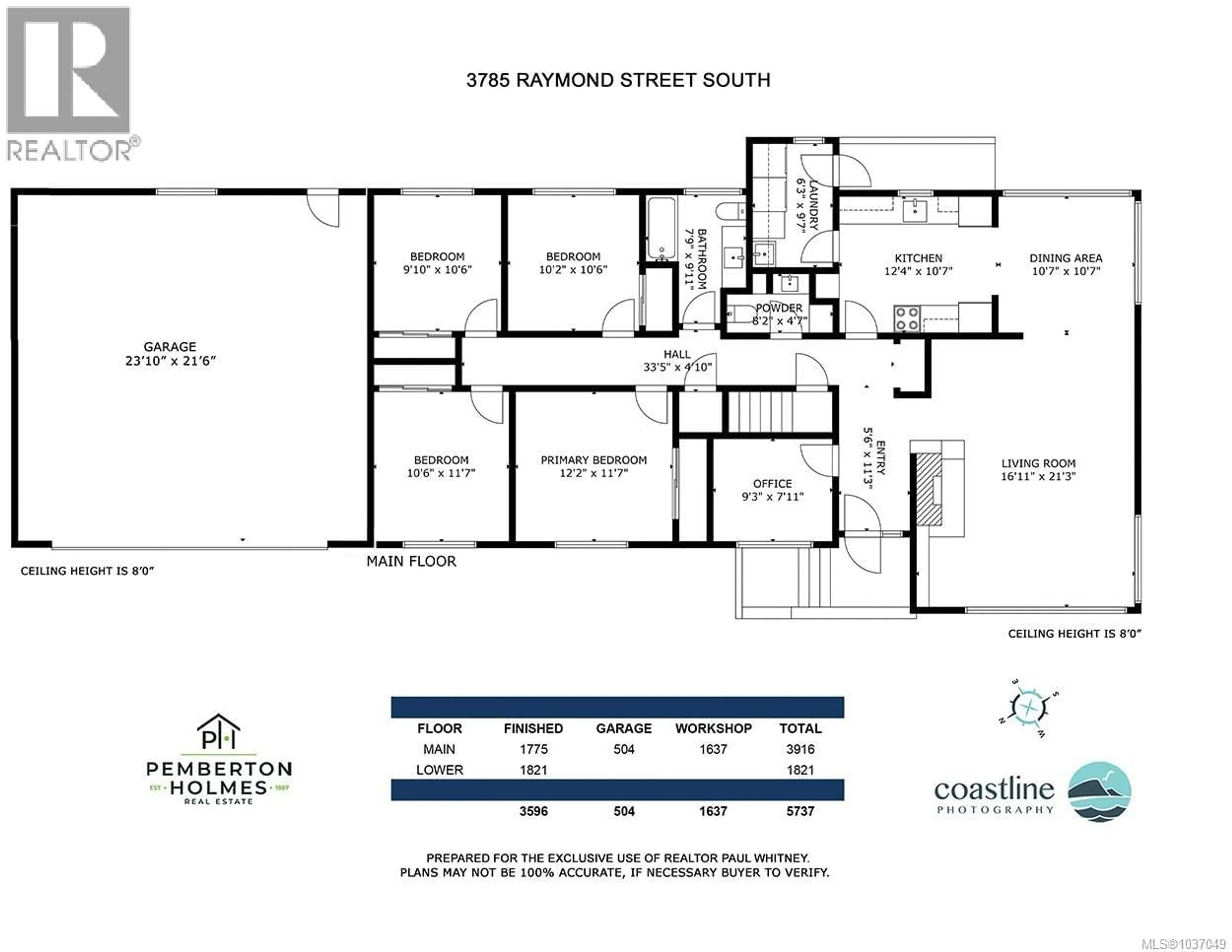 Floor plan for 3785 RAYMOND STREET SOUTH, Saanich British Columbia V8Z4K2