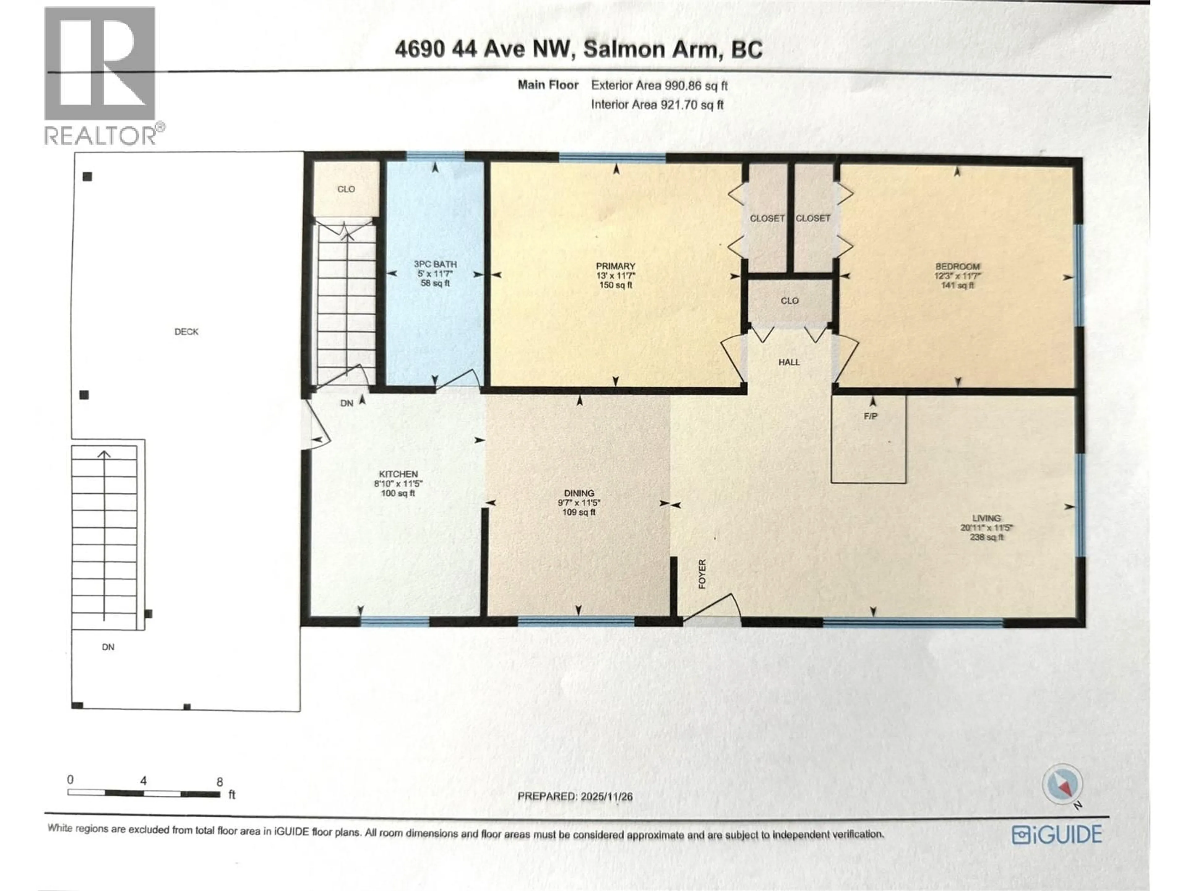 Floor plan for 4690 44 AVENUE NORTHWEST, Salmon Arm British Columbia V1E3A7