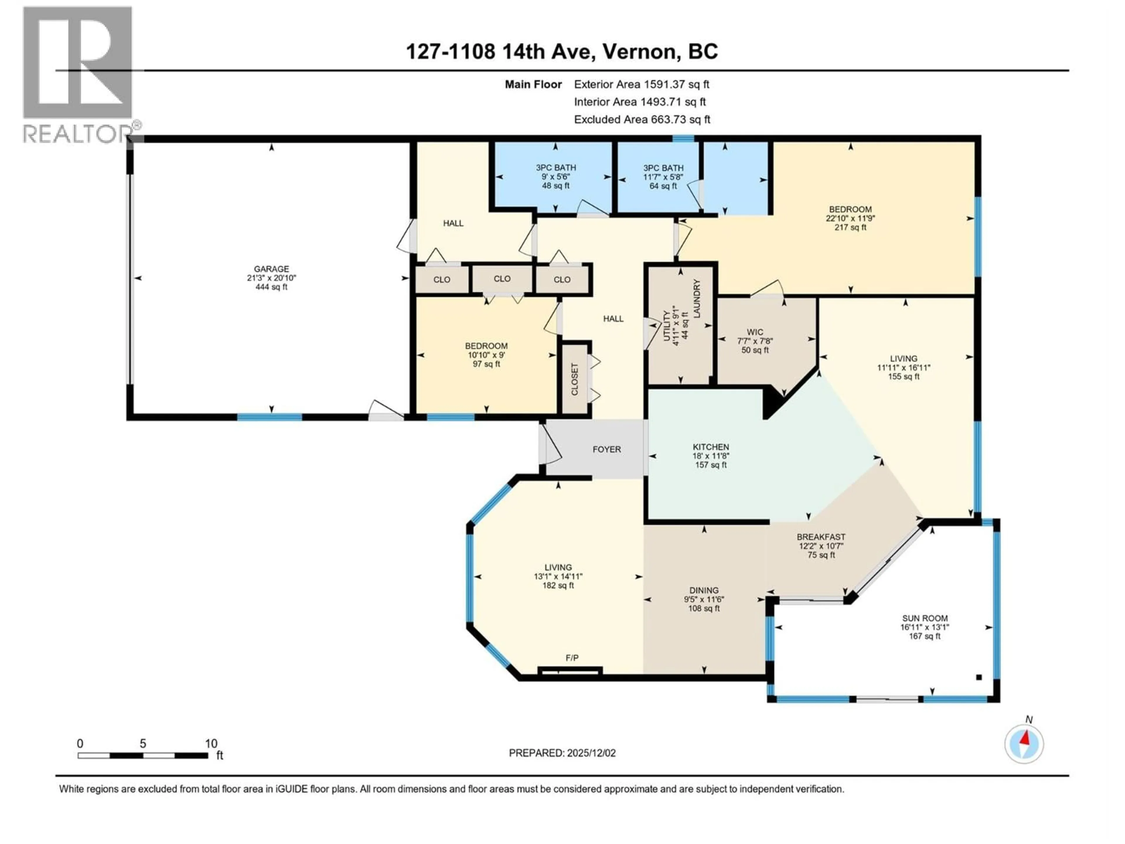 Floor plan for 127 - 1108 14 AVENUE, Vernon British Columbia V1B2S5