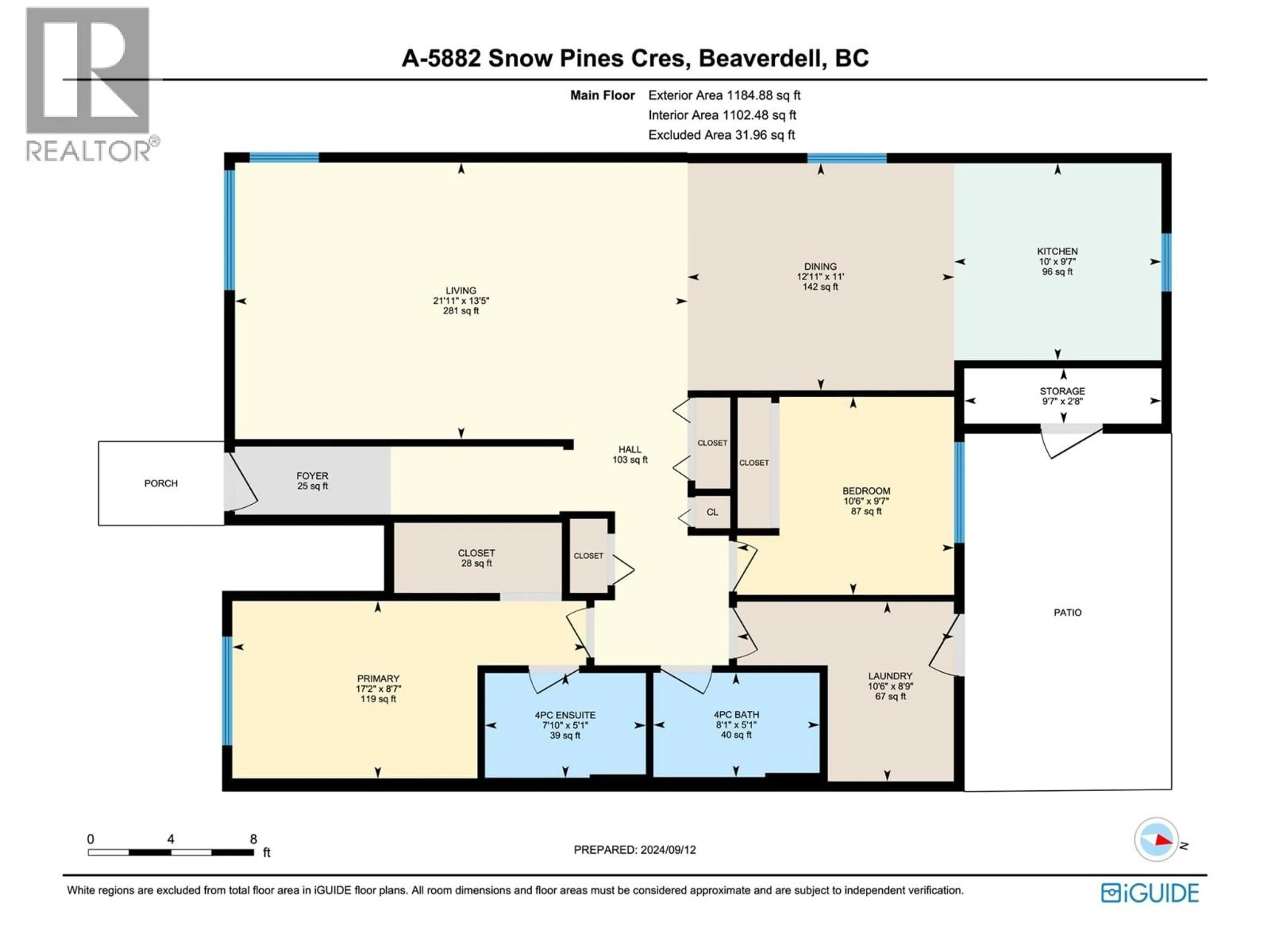 Floor plan for A - 5882 SNOW PINES CRESCENT, Kelowna British Columbia V1P1T4