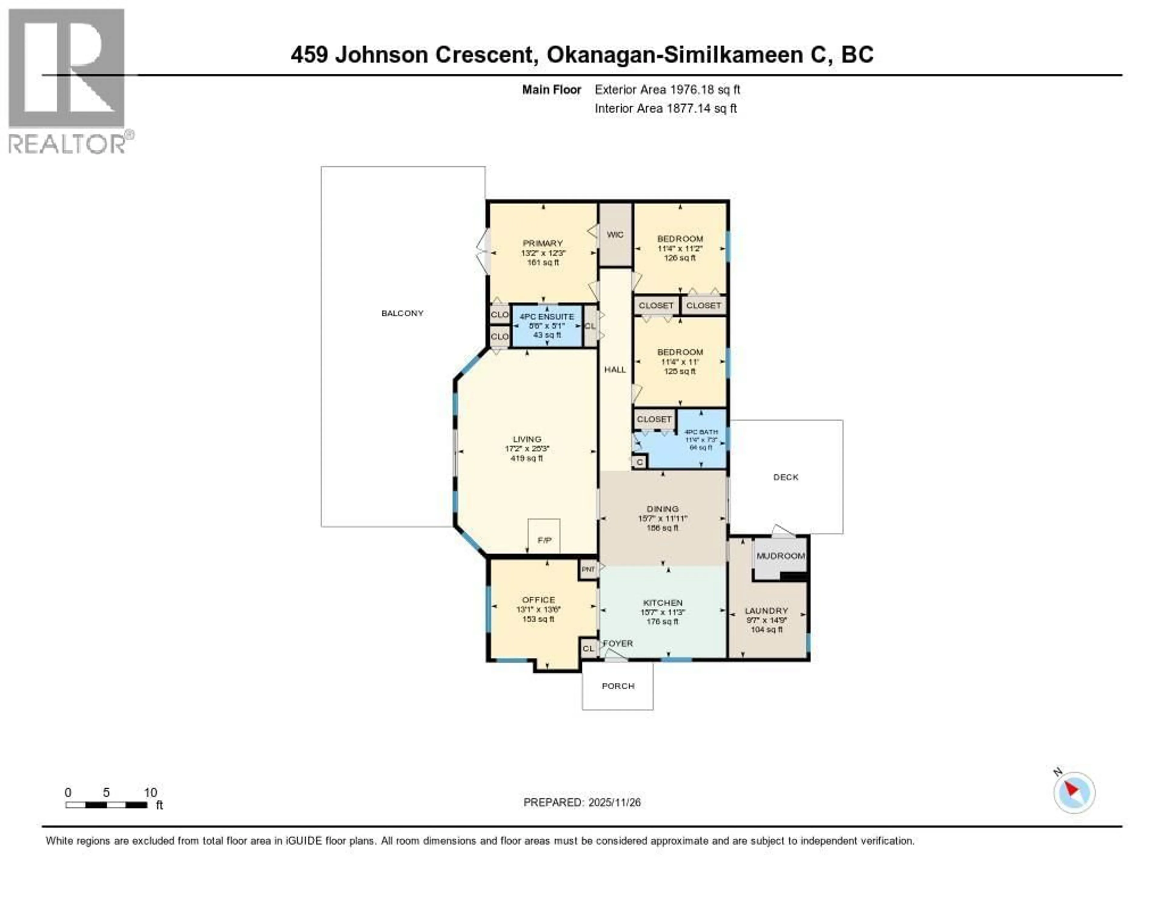 Floor plan for 459 JOHNSON CRESCENT, Oliver British Columbia V0H1T5