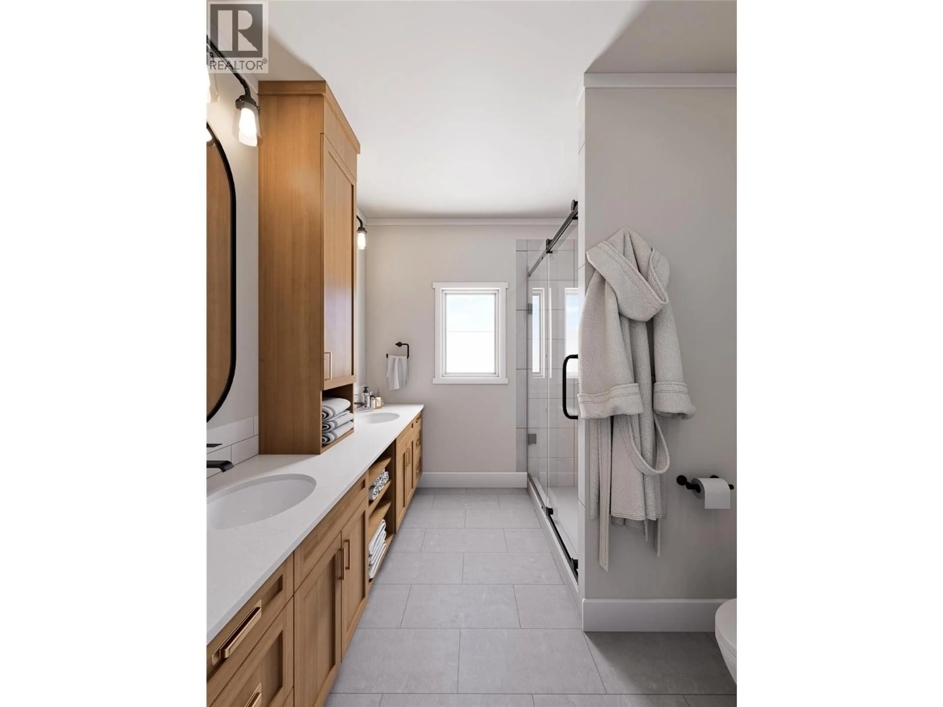 Contemporary bathroom, ceramic/tile floor for 204 - 5429 RESORT DRIVE, Fernie British Columbia V0B1M5