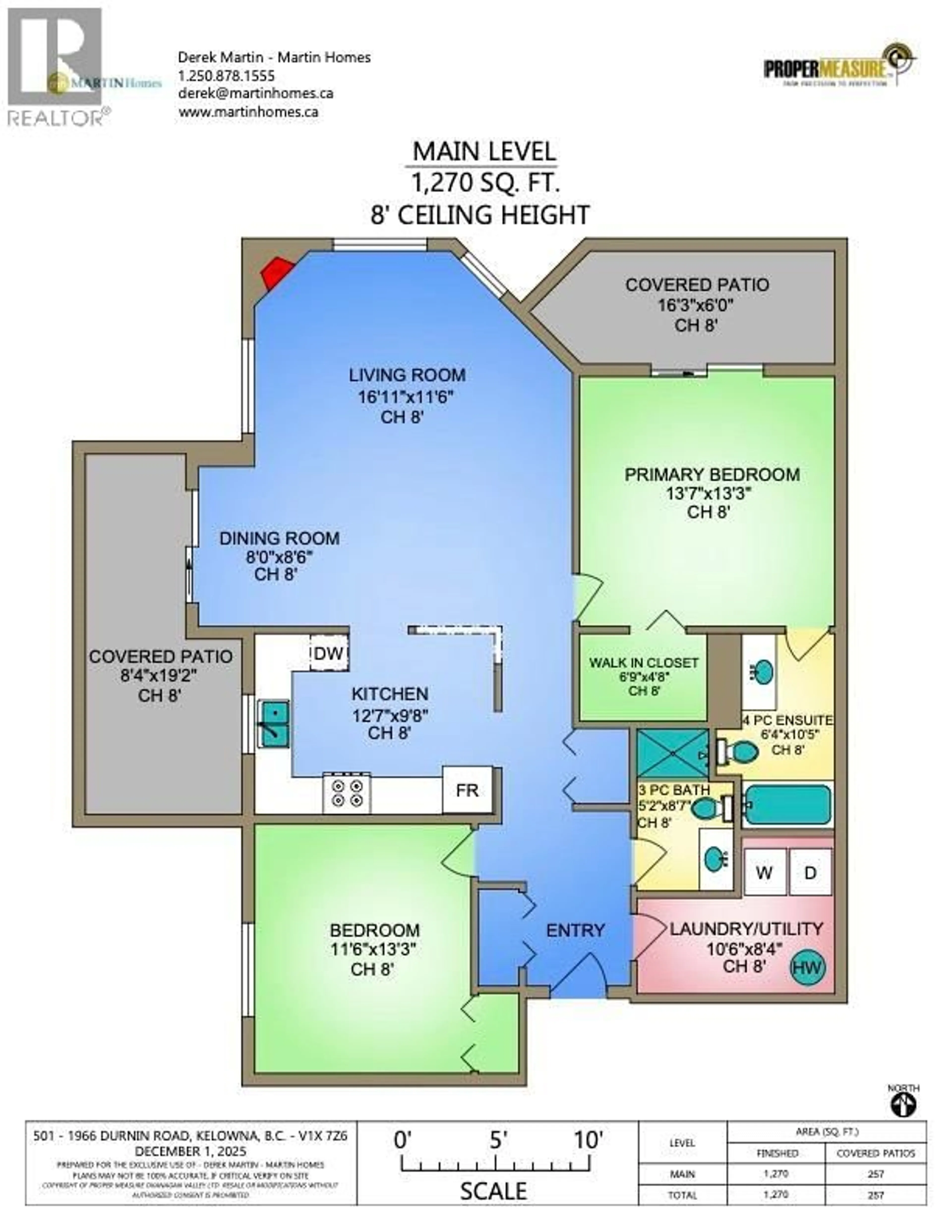 Floor plan for 501 - 1966 DURNIN ROAD, Kelowna British Columbia V1X7Z2