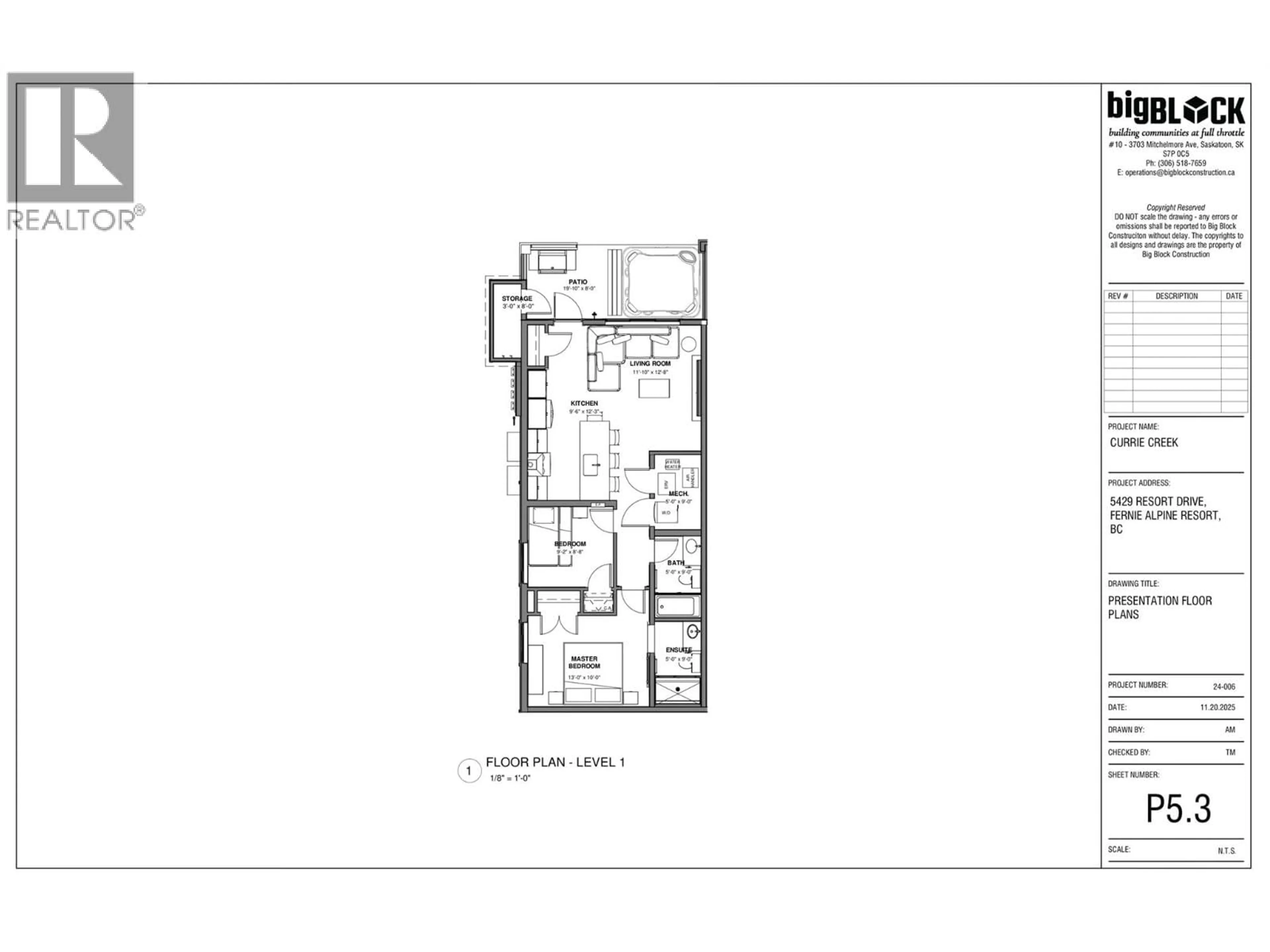Floor plan for 203 - 5429 RESORT DRIVE, Fernie British Columbia V0B1M5