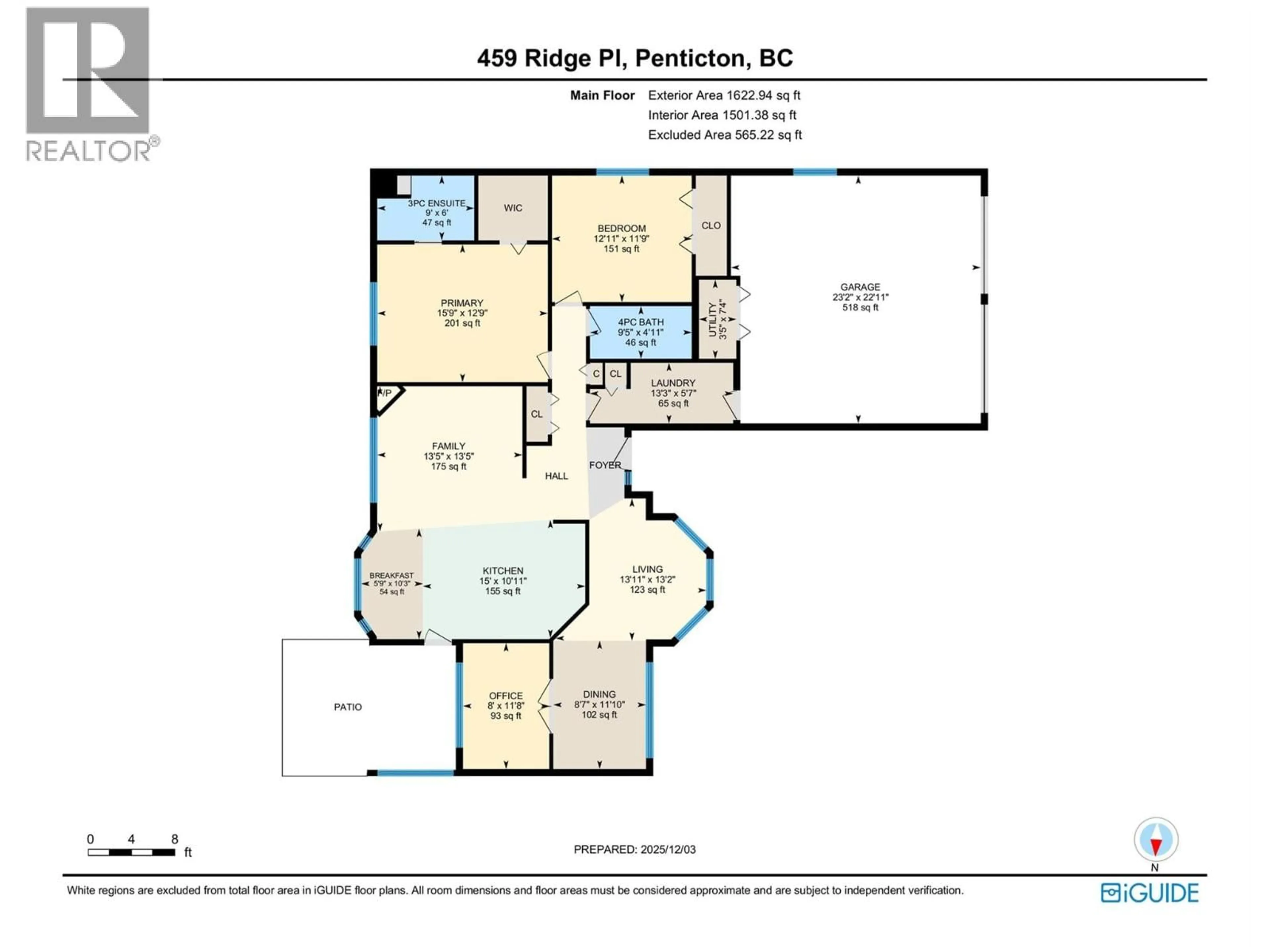Floor plan for 459 RIDGE PLACE, Penticton British Columbia V2A8N7