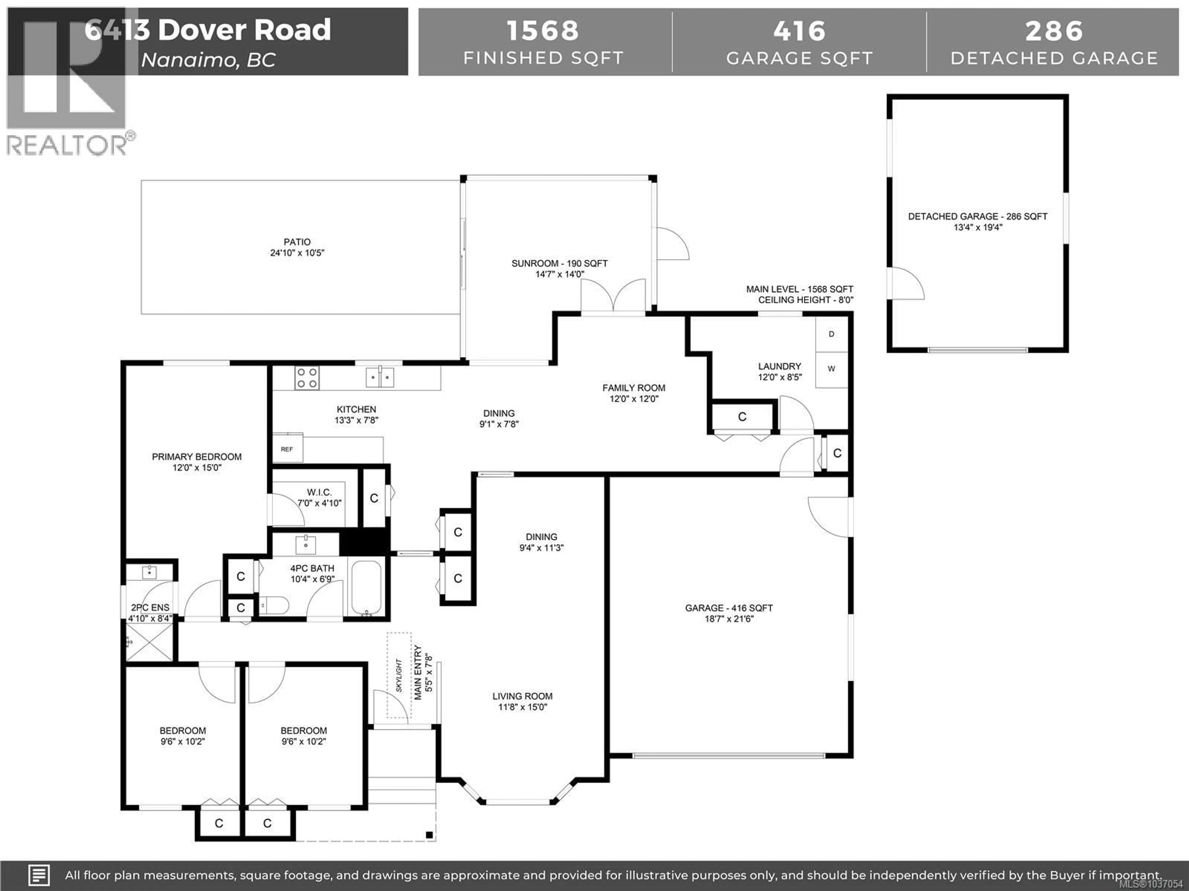 Floor plan for 6413 DOVER ROAD, Nanaimo British Columbia V9V1A7