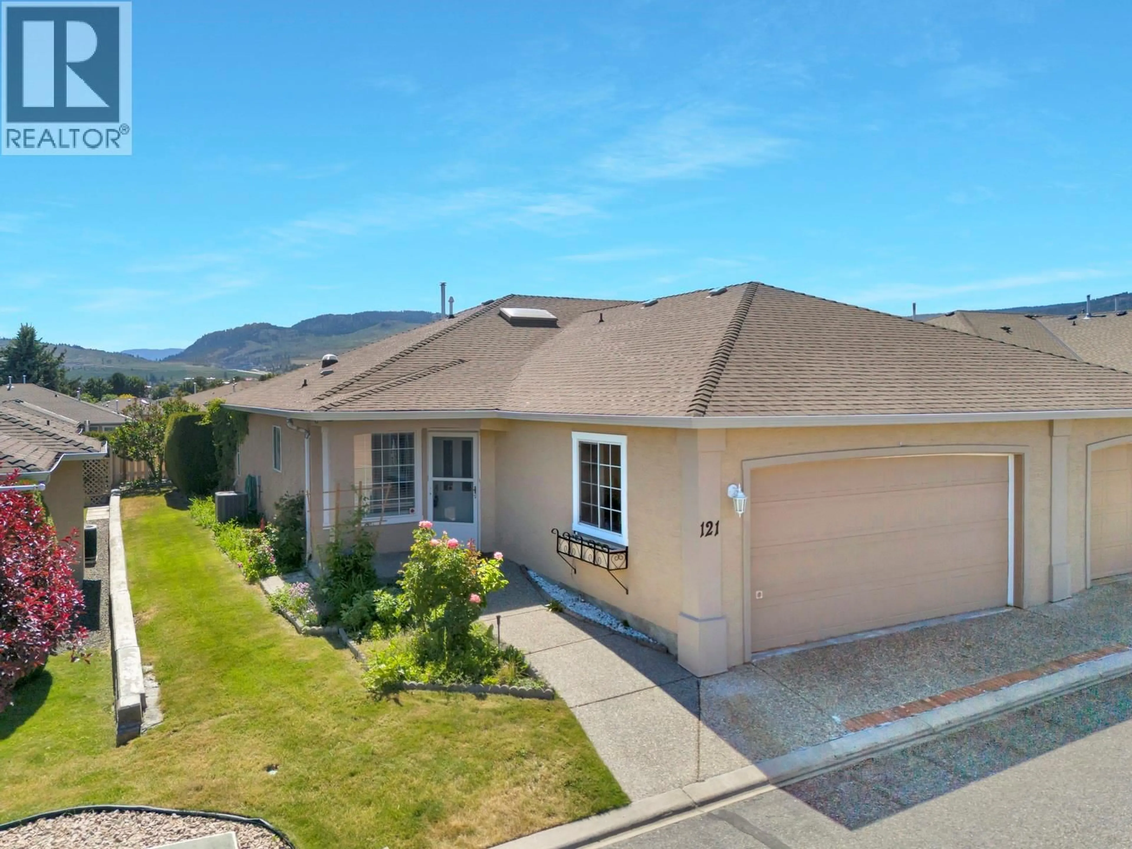 A pic from outside/outdoor area/front of a property/back of a property/a pic from drone, mountain view for 121 - 2250 LOUIE DRIVE, Westbank British Columbia V4T2M6