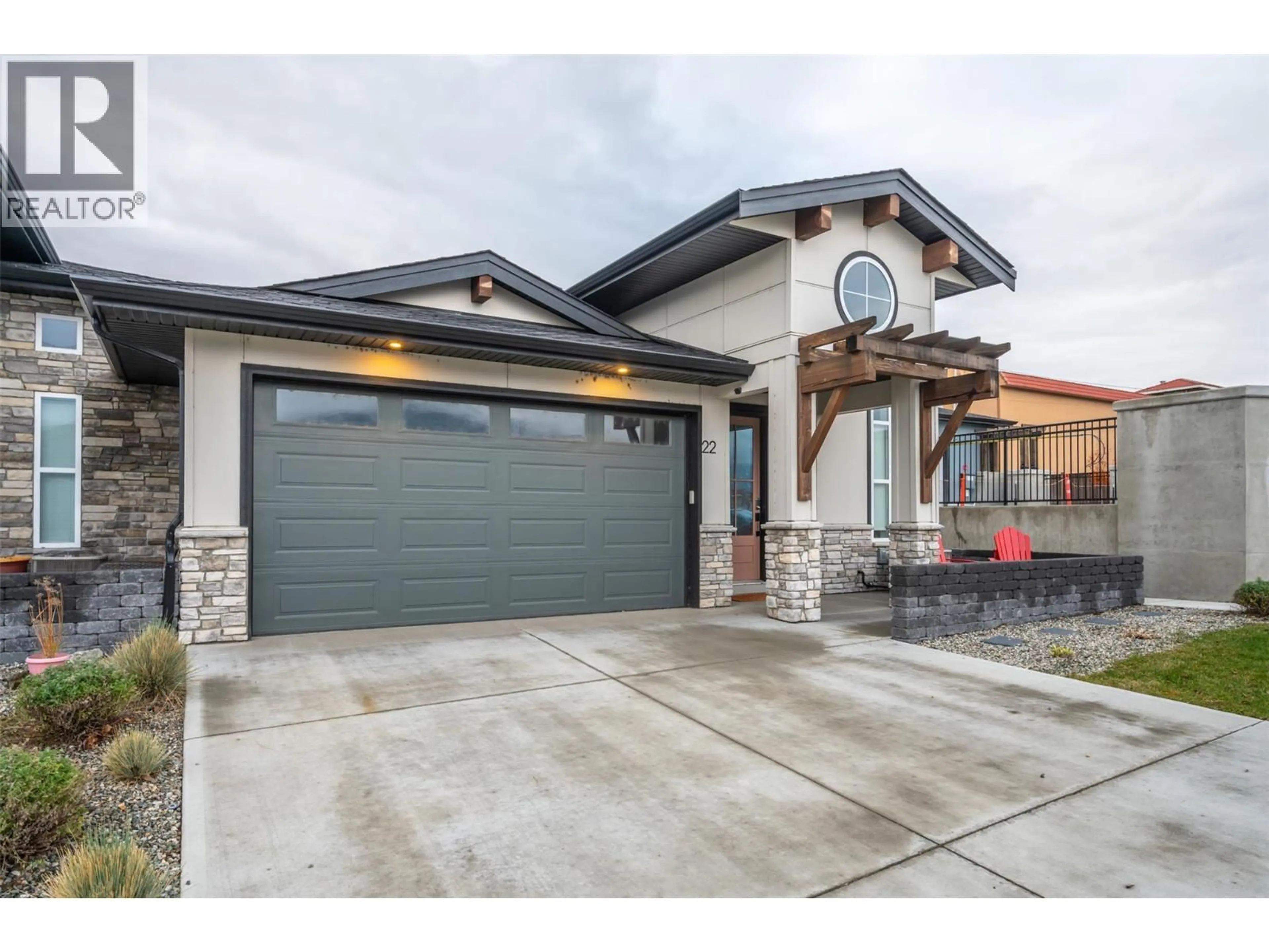 Home with brick exterior material, street for 22 - 8000 VEDETTE DRIVE, Osoyoos British Columbia V0H1V2