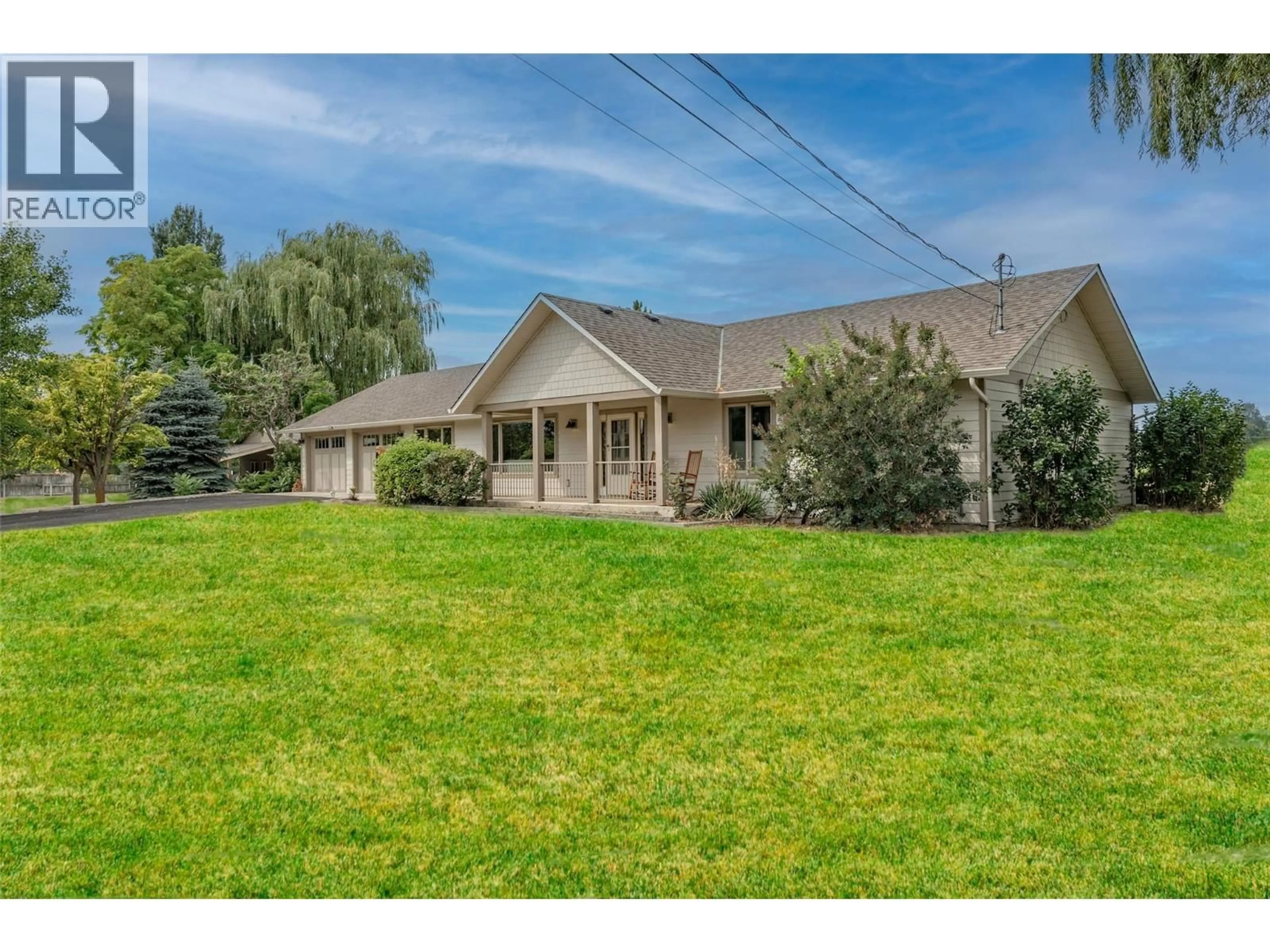 A pic from outside/outdoor area/front of a property/back of a property/a pic from drone, mountain view for 7800 HOWE DRIVE, Coldstream British Columbia V1B3C3