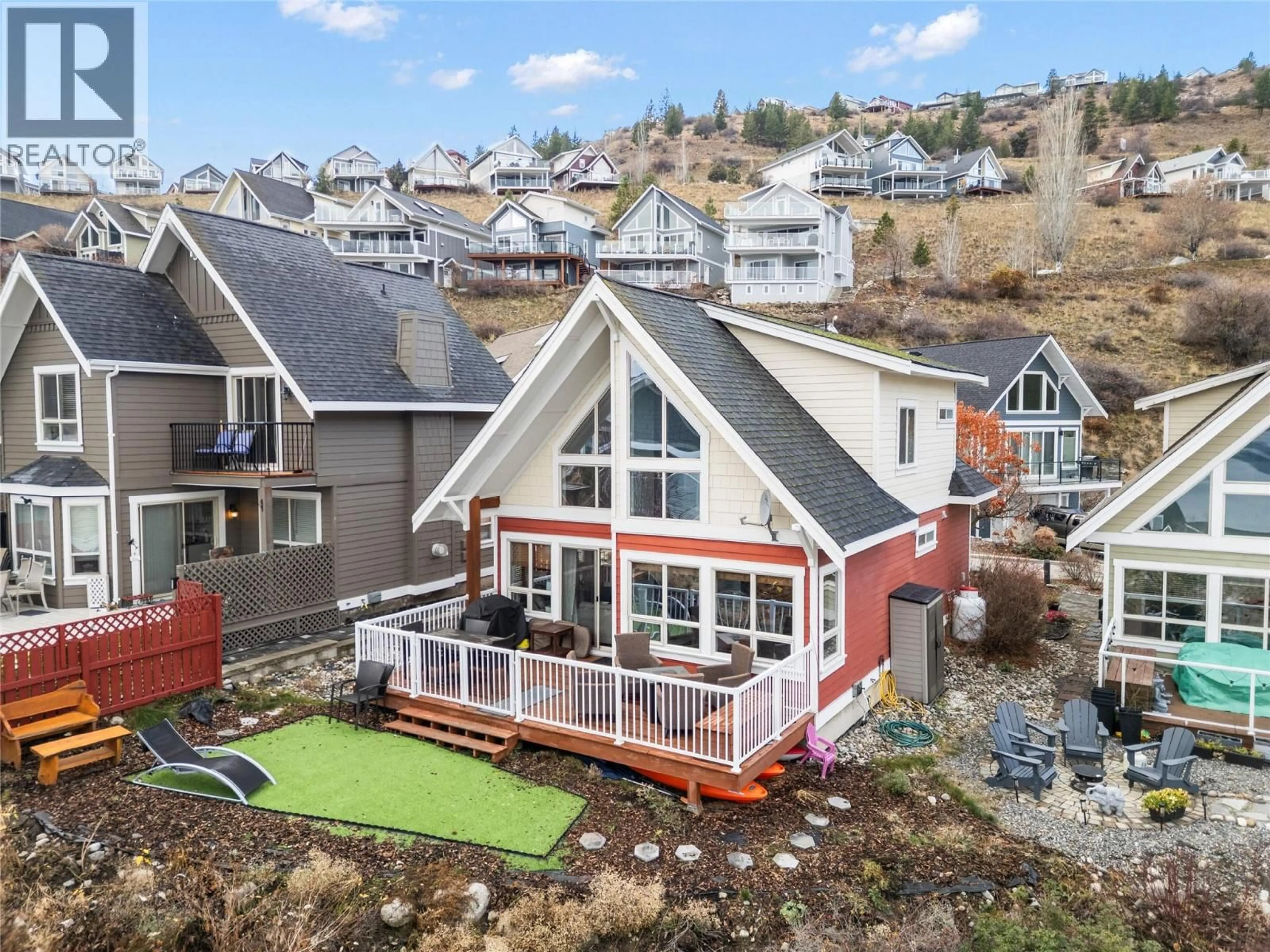 Home with vinyl exterior material, mountain view for 134 - 6837 SANTIAGO LOOP, Kelowna British Columbia V1Z3R8