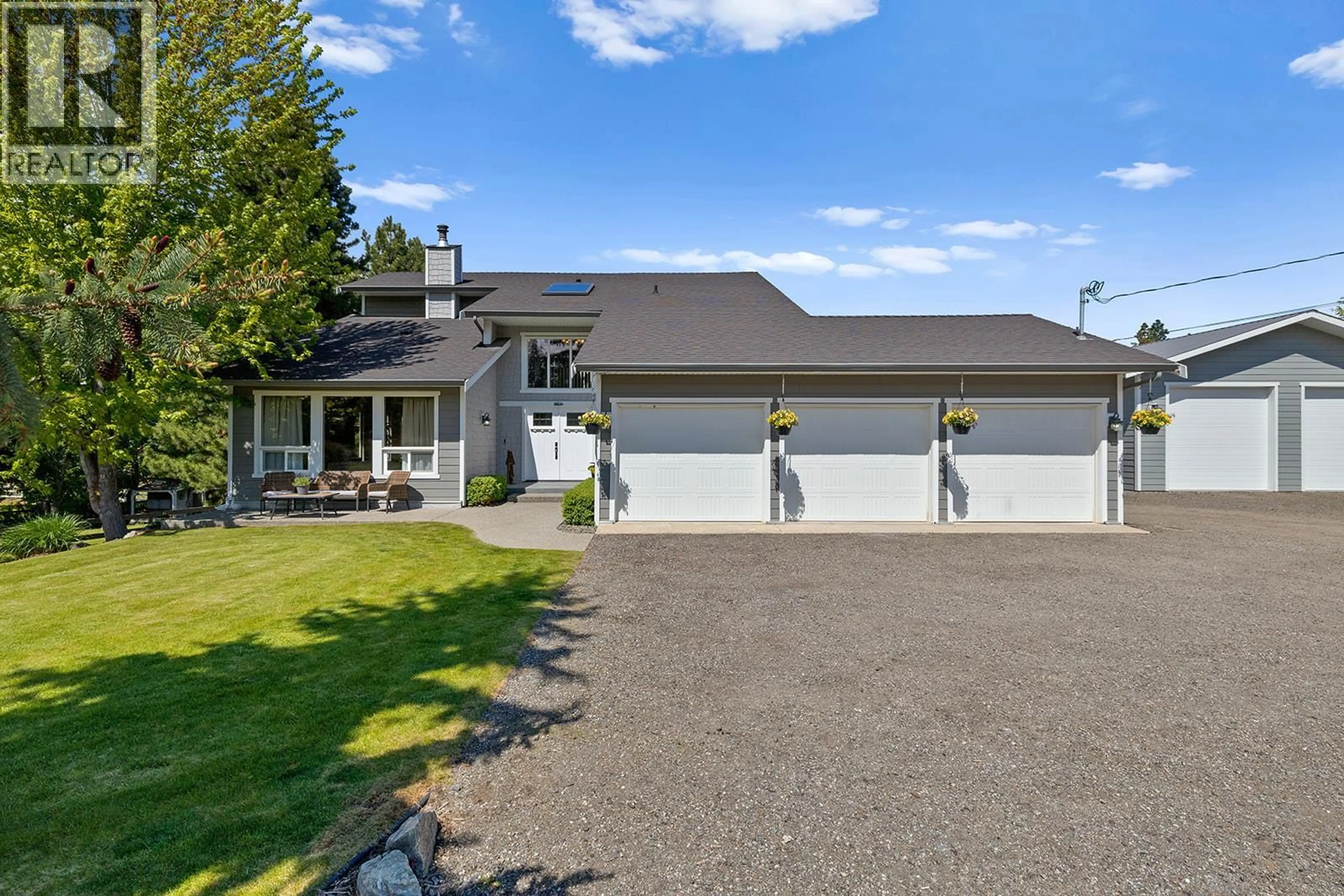 A pic from outside/outdoor area/front of a property/back of a property/a pic from drone, street for 4139 WALLACE HILL ROAD, Kelowna British Columbia V1W4B6