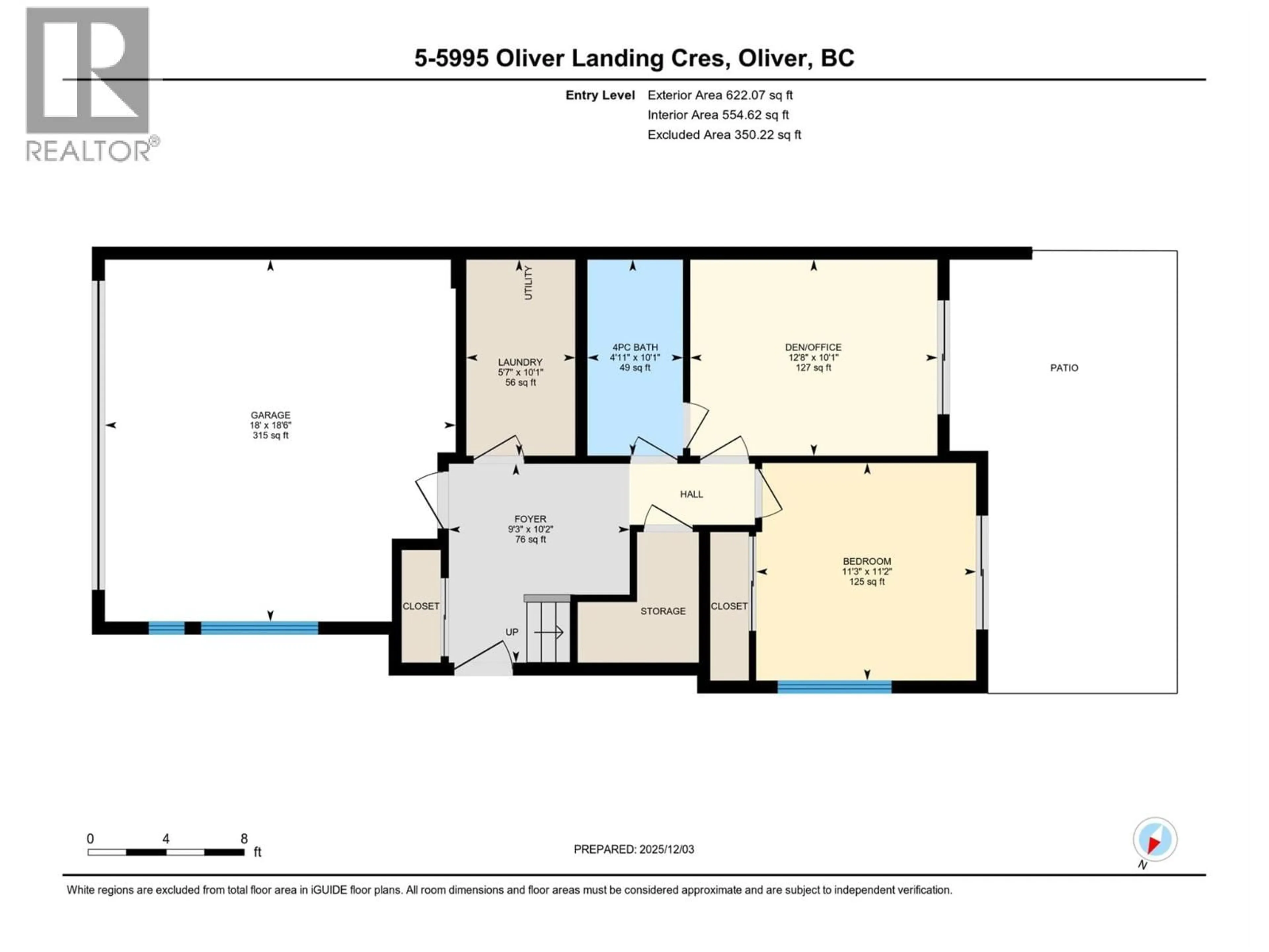 Floor plan for 5 - 5995 OLIVER LANDING CRESCENT, Oliver British Columbia V0H1T9