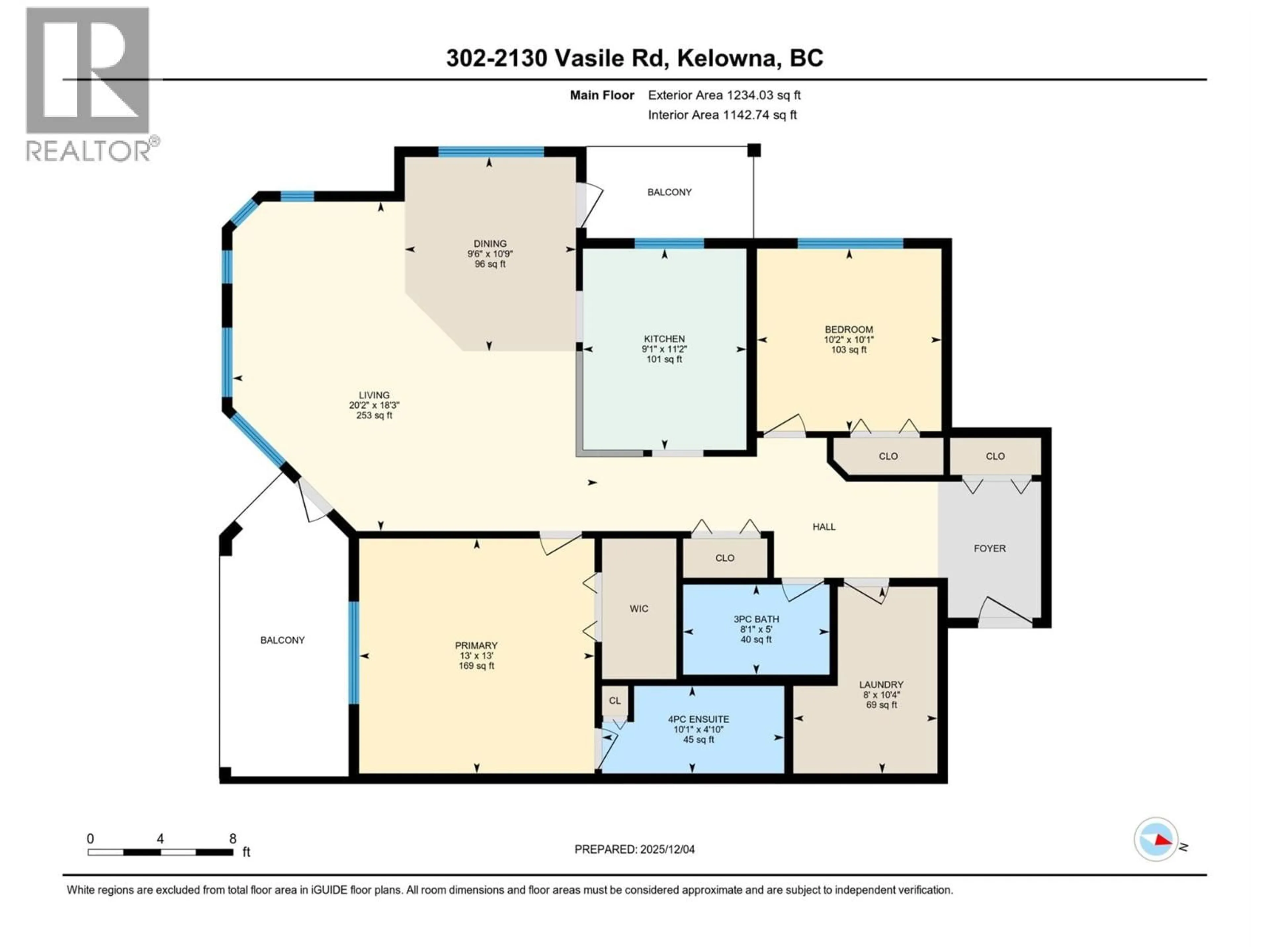Floor plan for 302 - 2130 VASILE ROAD, Kelowna British Columbia V1Y6H5