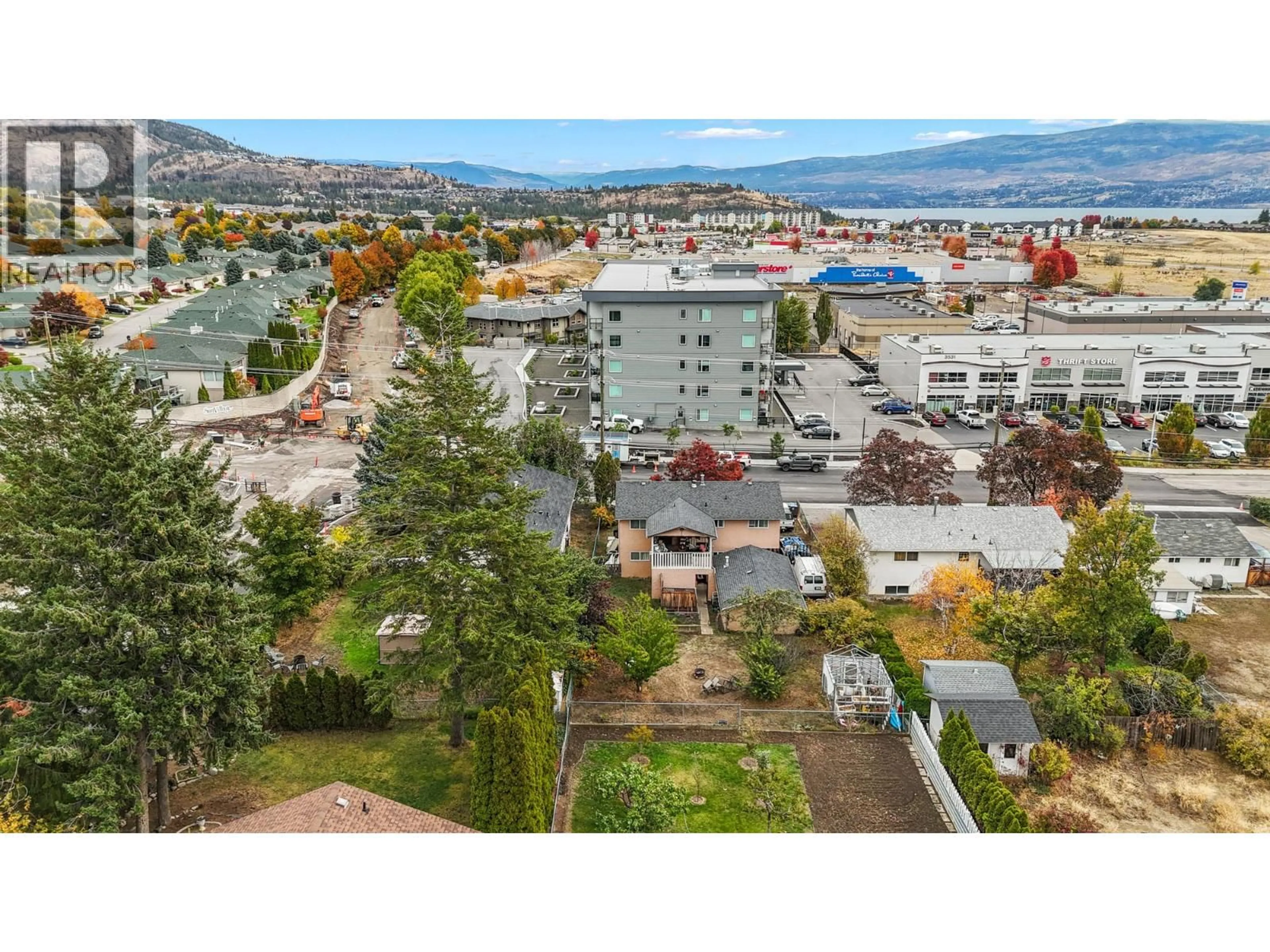 A pic from outside/outdoor area/front of a property/back of a property/a pic from drone, mountain view for 3512 OLD OKANAGAN HIGHWAY, West Kelowna British Columbia V4T1N7