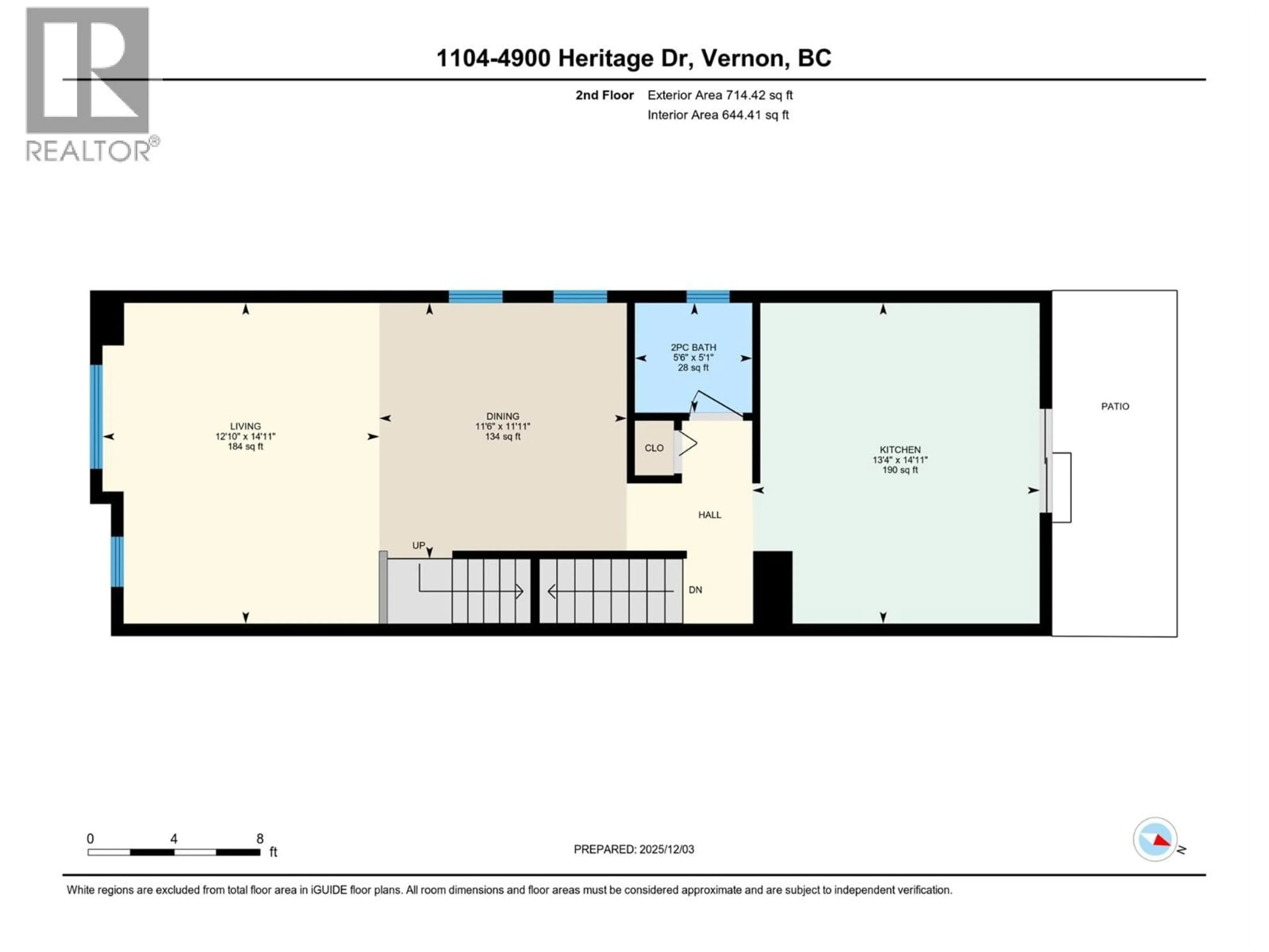 Floor plan for 1104 - 4900 HERITAGE DRIVE, Vernon British Columbia V1T9X1