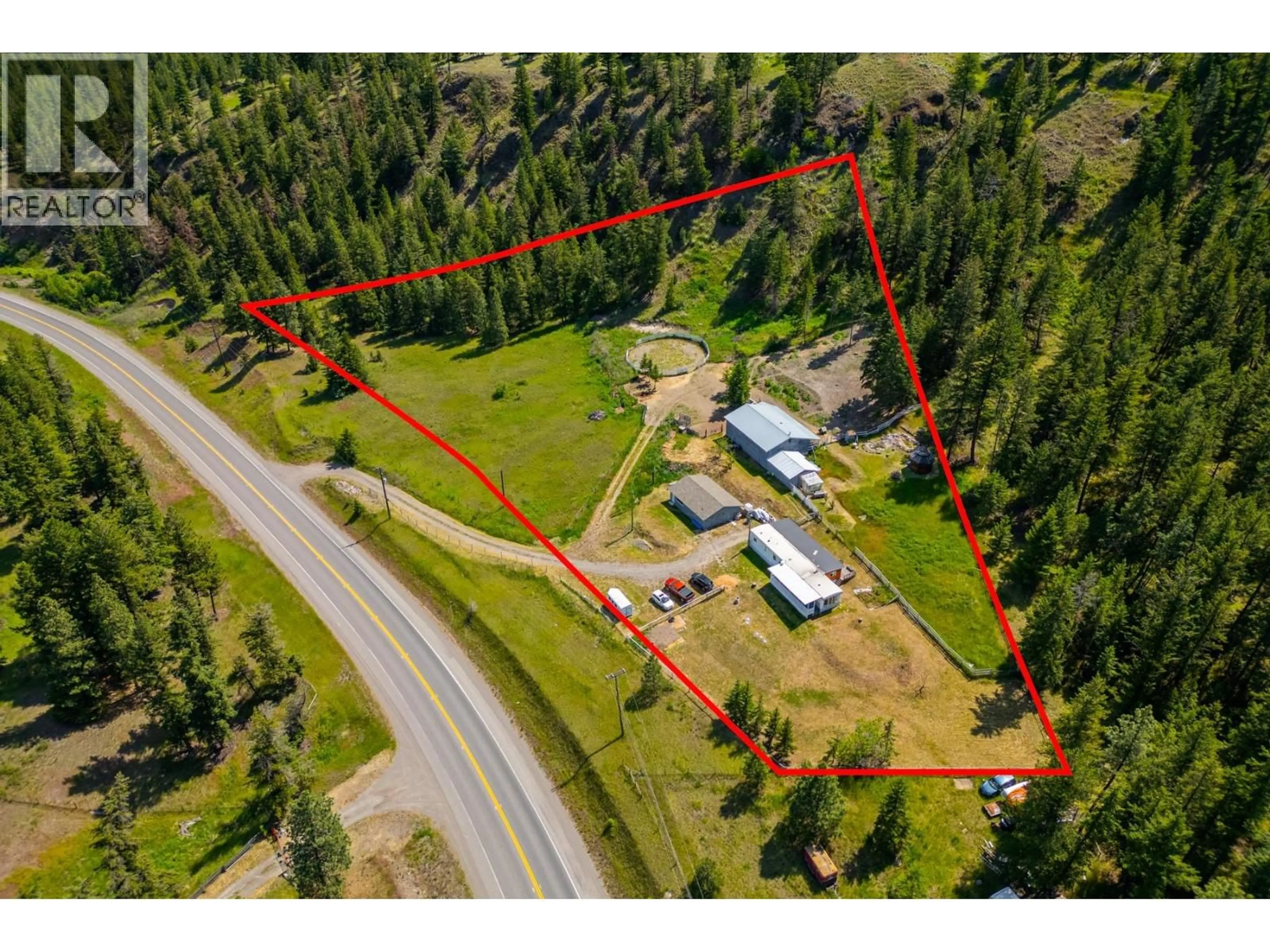 A pic from outside/outdoor area/front of a property/back of a property/a pic from drone, building for 6668 KAMLOOPS VERNON (HWY 97) HIGHWAY, Westwold British Columbia V0E3B1