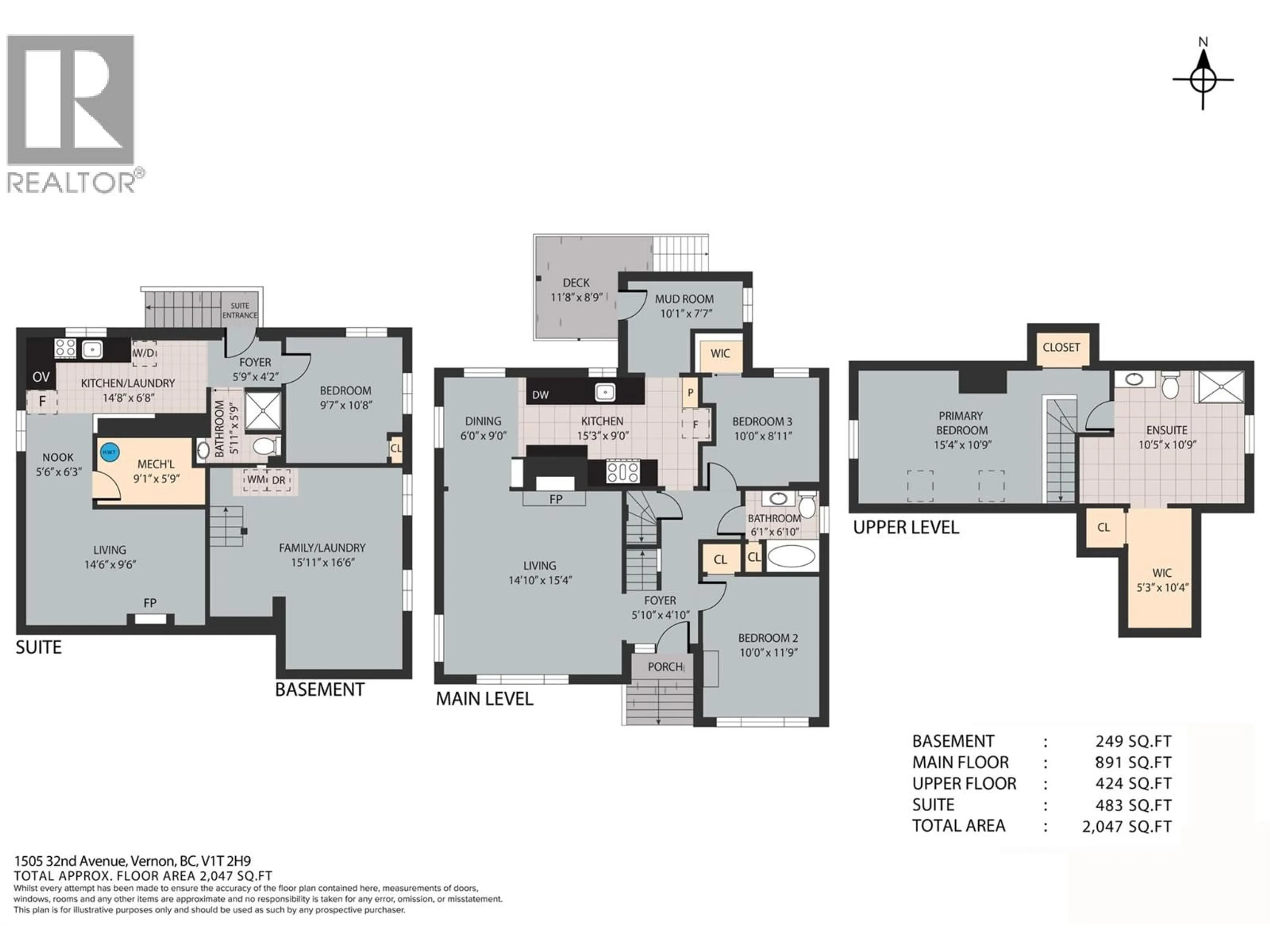Floor plan for 1505 32 AVENUE, Vernon British Columbia V1T2H9