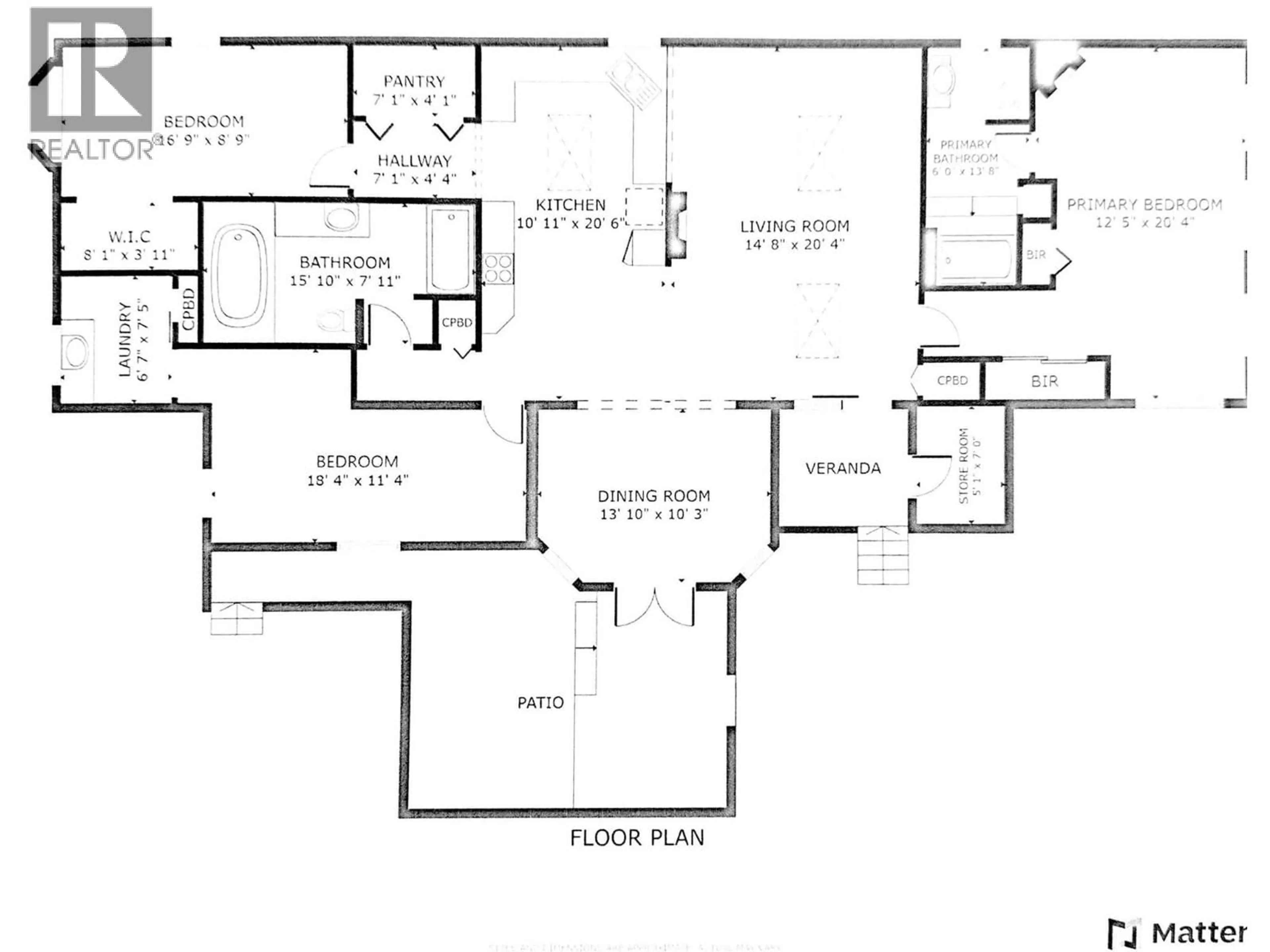 Floor plan for 145 - 1999 HIGHWAY 97 OTHER SOUTH, West Kelowna British Columbia V1Z1B2