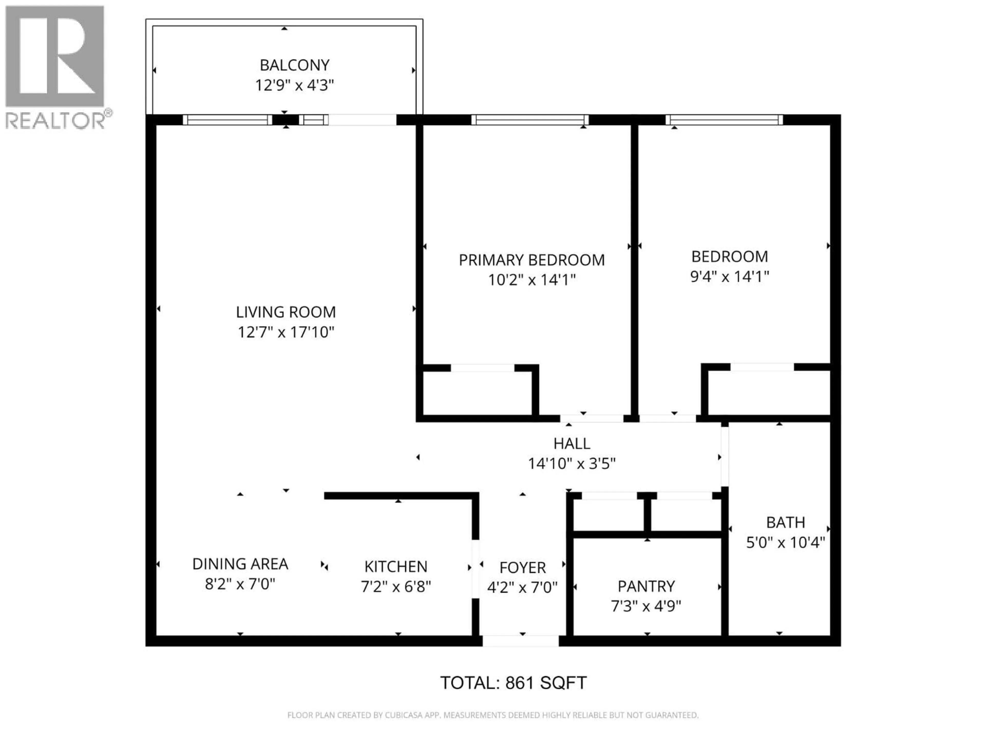 Floor plan for 202 - 103 GEORGE STREET, Enderby British Columbia V0E1V0