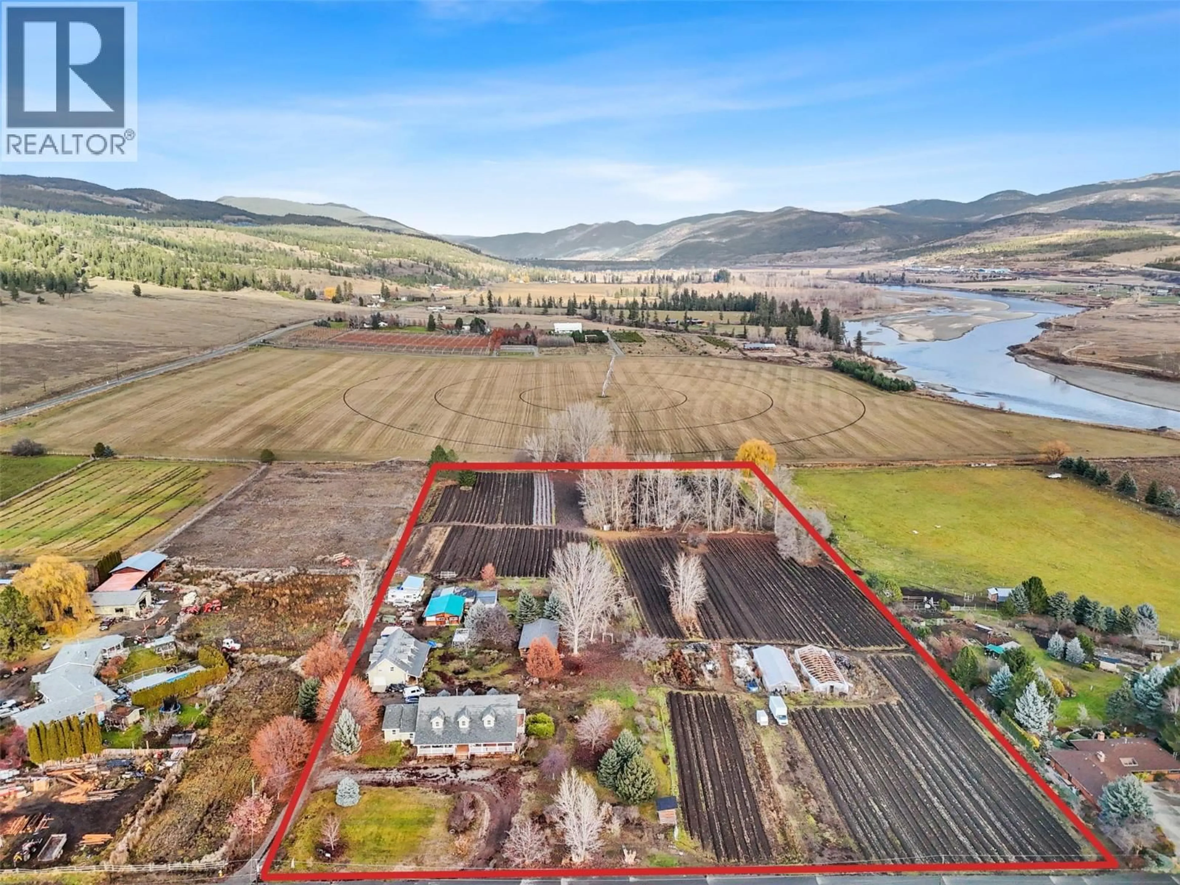 A pic from outside/outdoor area/front of a property/back of a property/a pic from drone, water/lake/river/ocean view for 710 DAIRY ROAD, Kamloops British Columbia V2B8N5