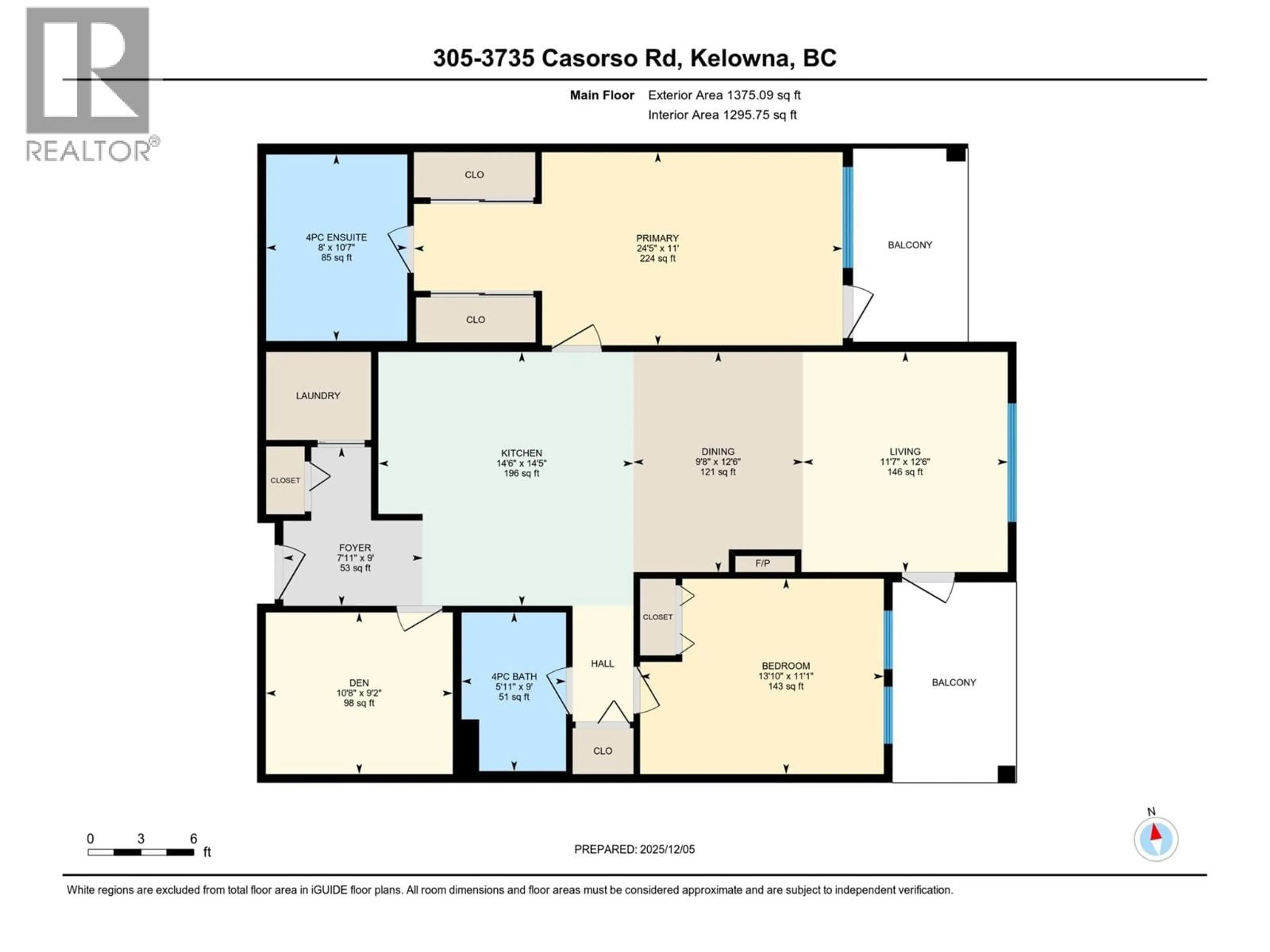 Floor plan for 305 - 3735 CASORSO ROAD, Kelowna British Columbia V1W5G1