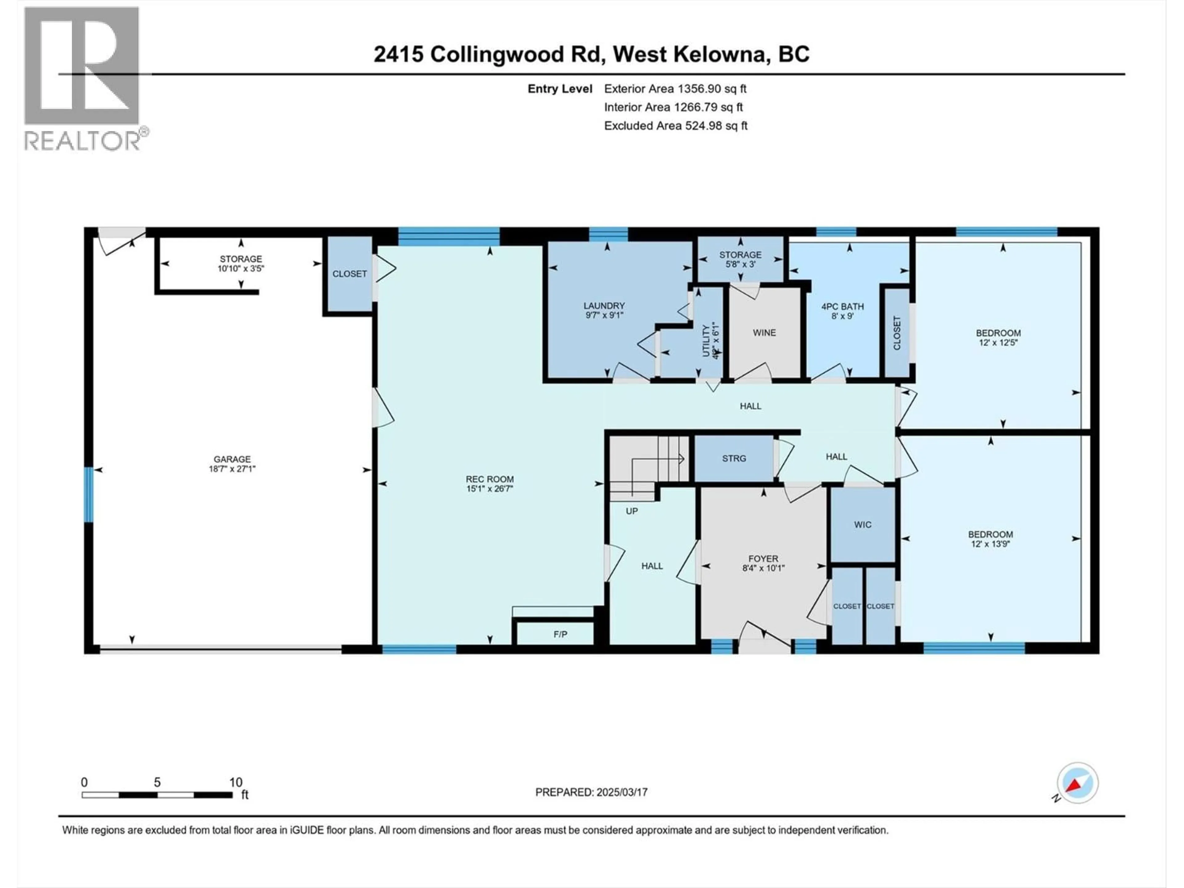 Floor plan for 2415 COLLINGWOOD ROAD, West Kelowna British Columbia V1Z2C3