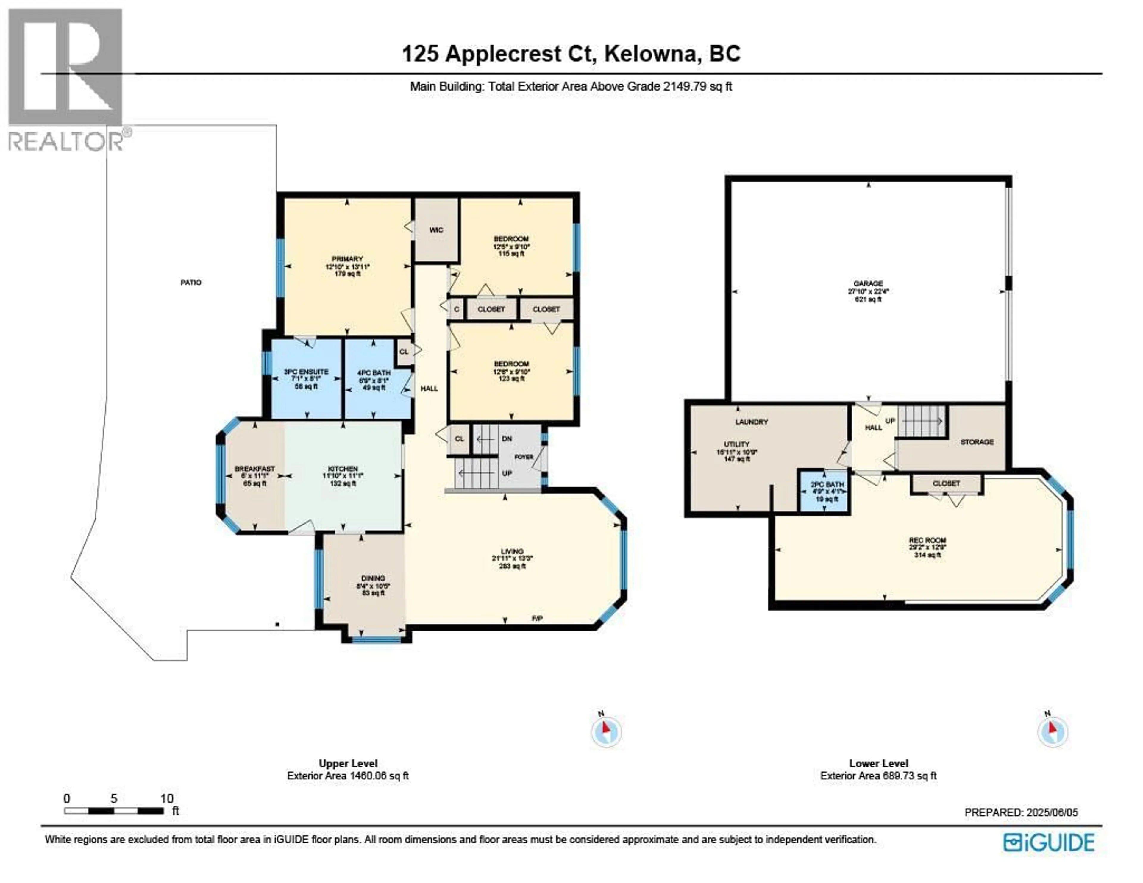 Floor plan for 125 APPLECREST COURT, Kelowna British Columbia V1V1W6