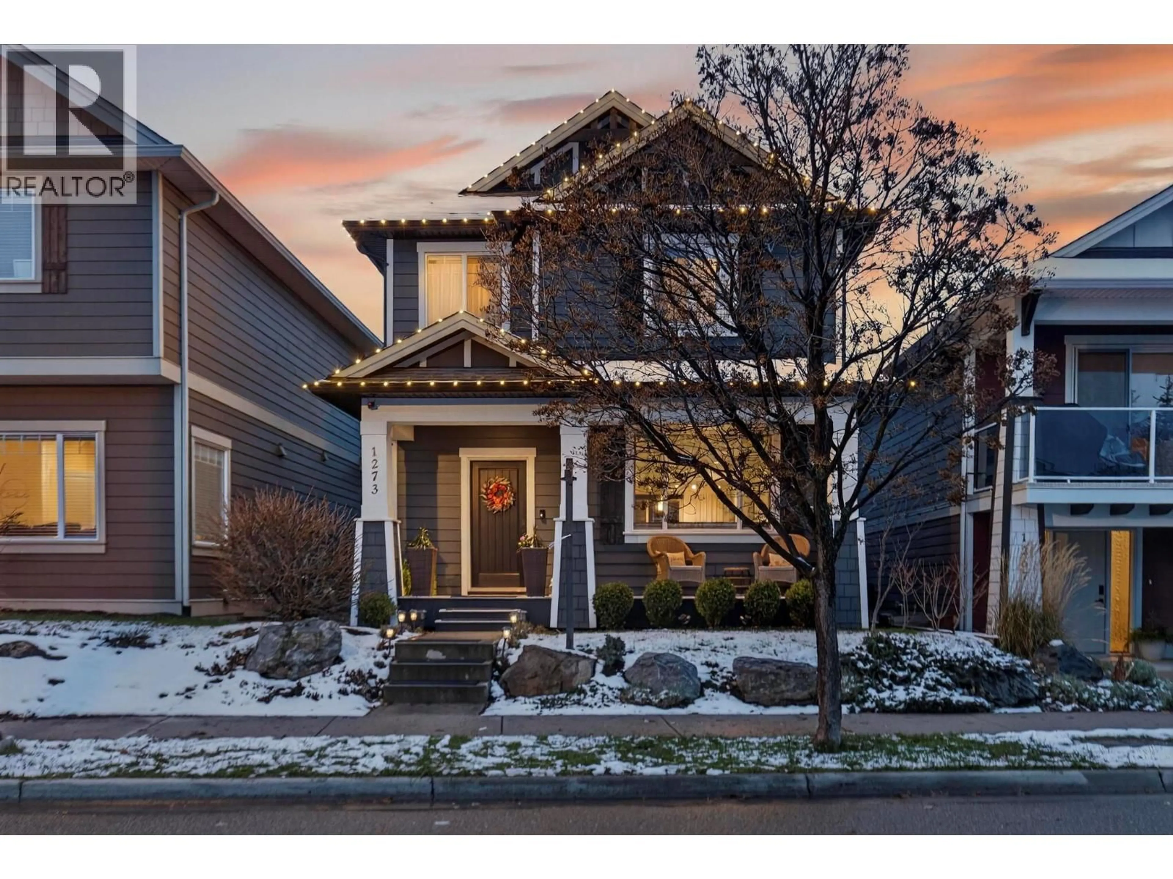 Home with brick exterior material, street for 1273 BERGAMOT AVENUE, Kelowna British Columbia V1W5K5