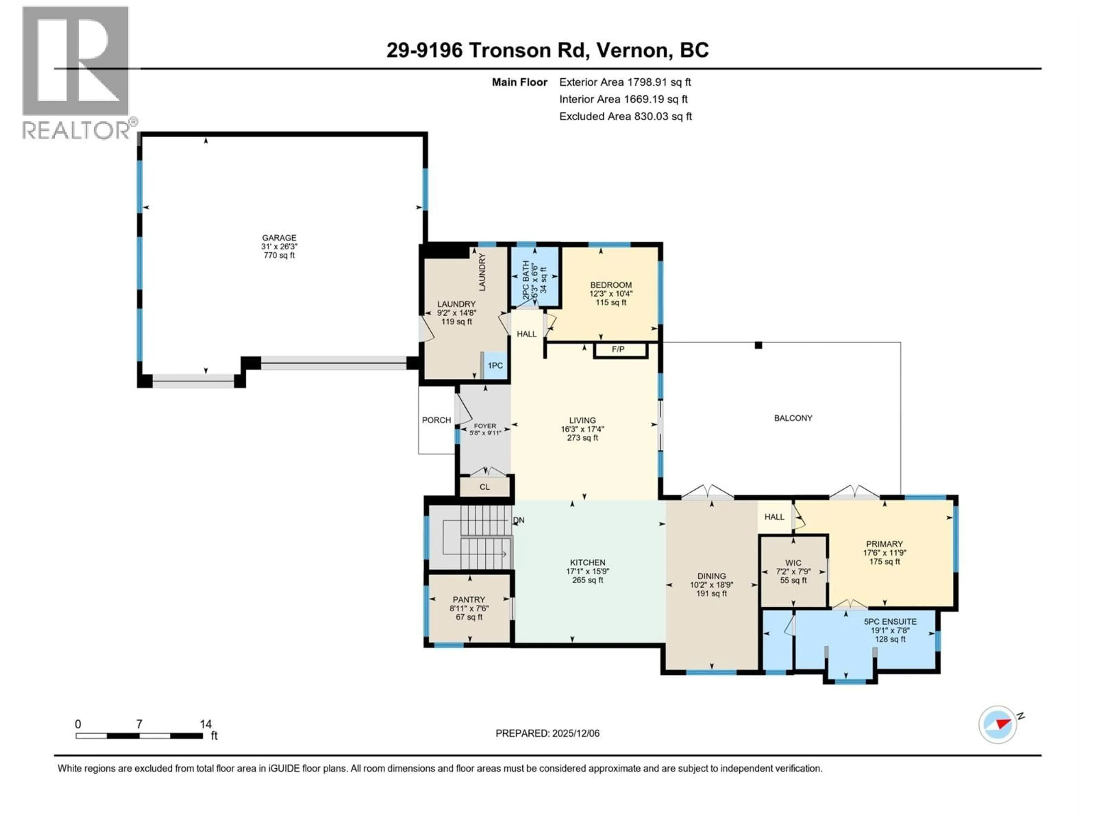 Floor plan for 29 - 9196 TRONSON ROAD, Vernon British Columbia V1H1E8