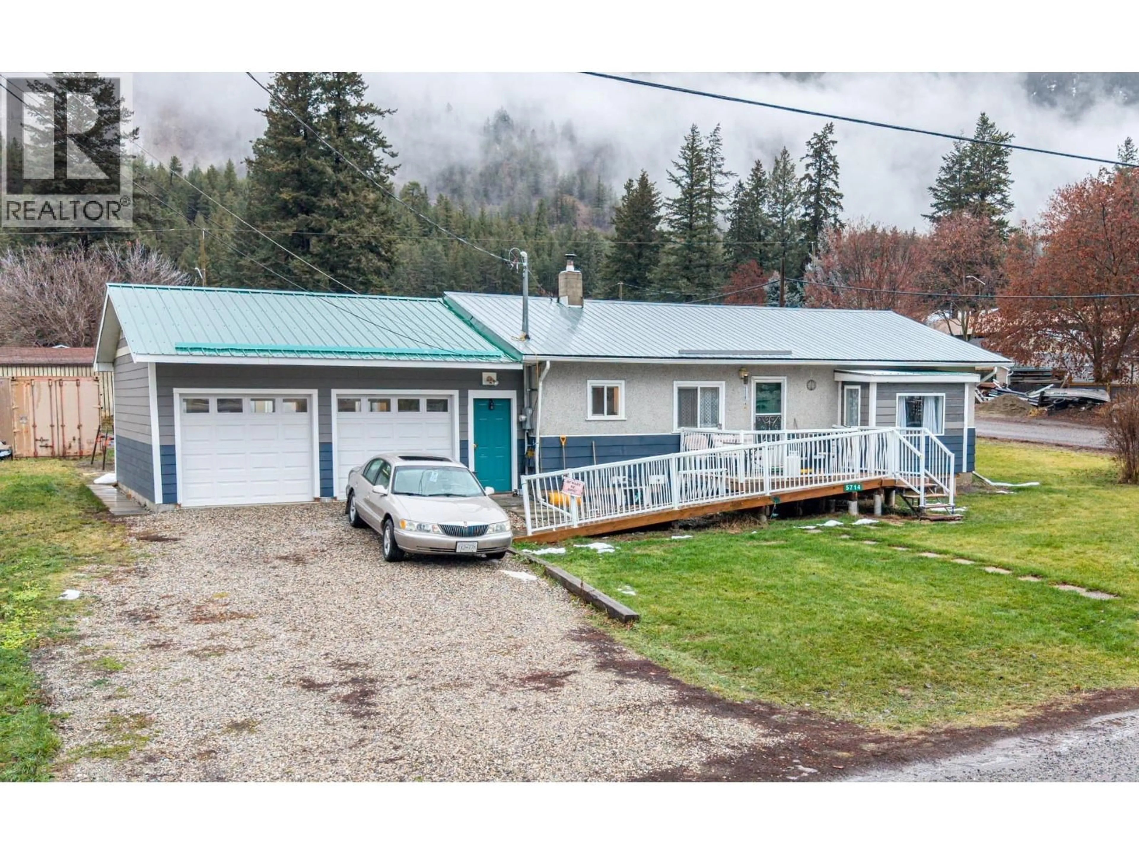 A pic from outside/outdoor area/front of a property/back of a property/a pic from drone, unknown for 5714 PONDEROSA ROAD, Falkland British Columbia V0E1W0