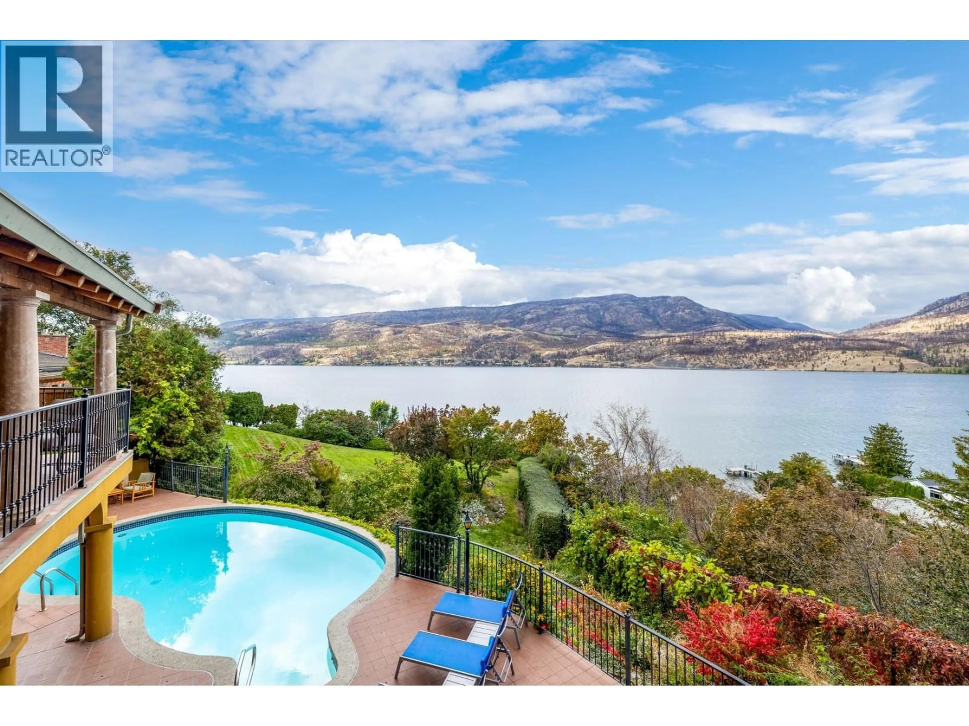 A pic from outside/outdoor area/front of a property/back of a property/a pic from drone, water/lake/river/ocean view for 414 HERBERT HEIGHTS ROAD, Kelowna British Columbia V1Y1Y3