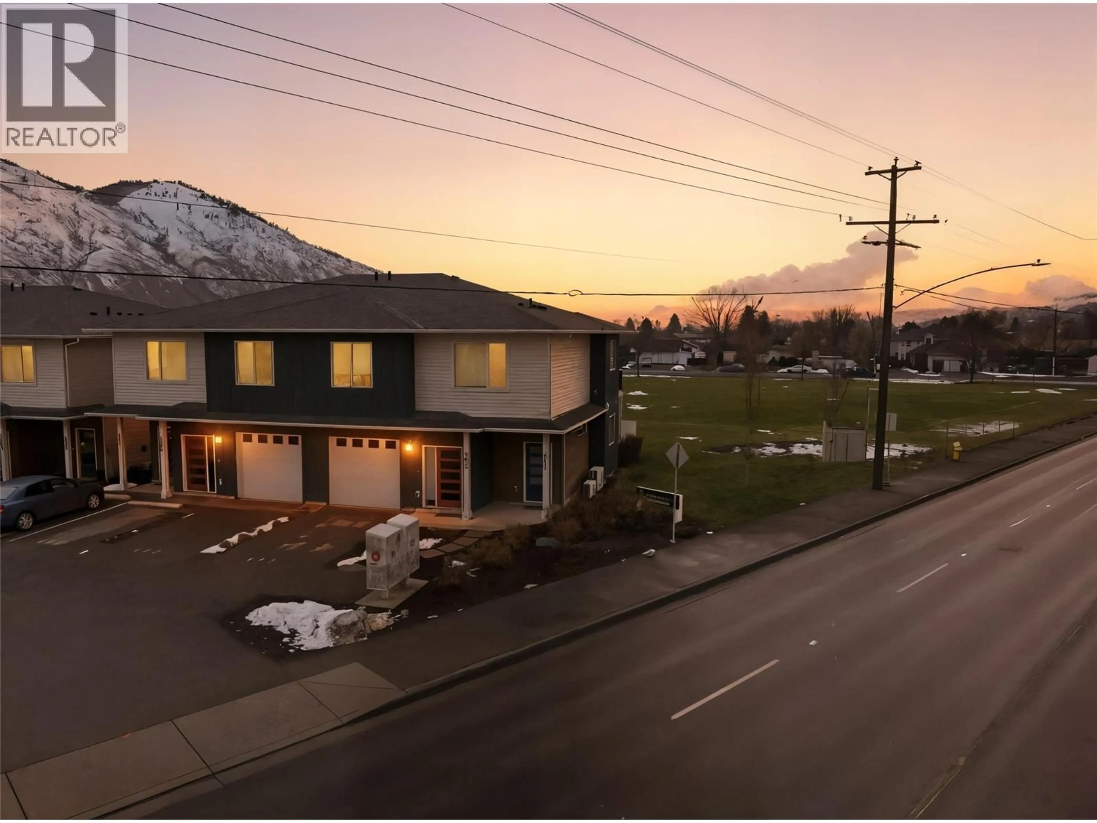 A pic from outside/outdoor area/front of a property/back of a property/a pic from drone, mountain view for 101 - 2925 WESTSYDE ROAD, Kamloops British Columbia V2B7E6