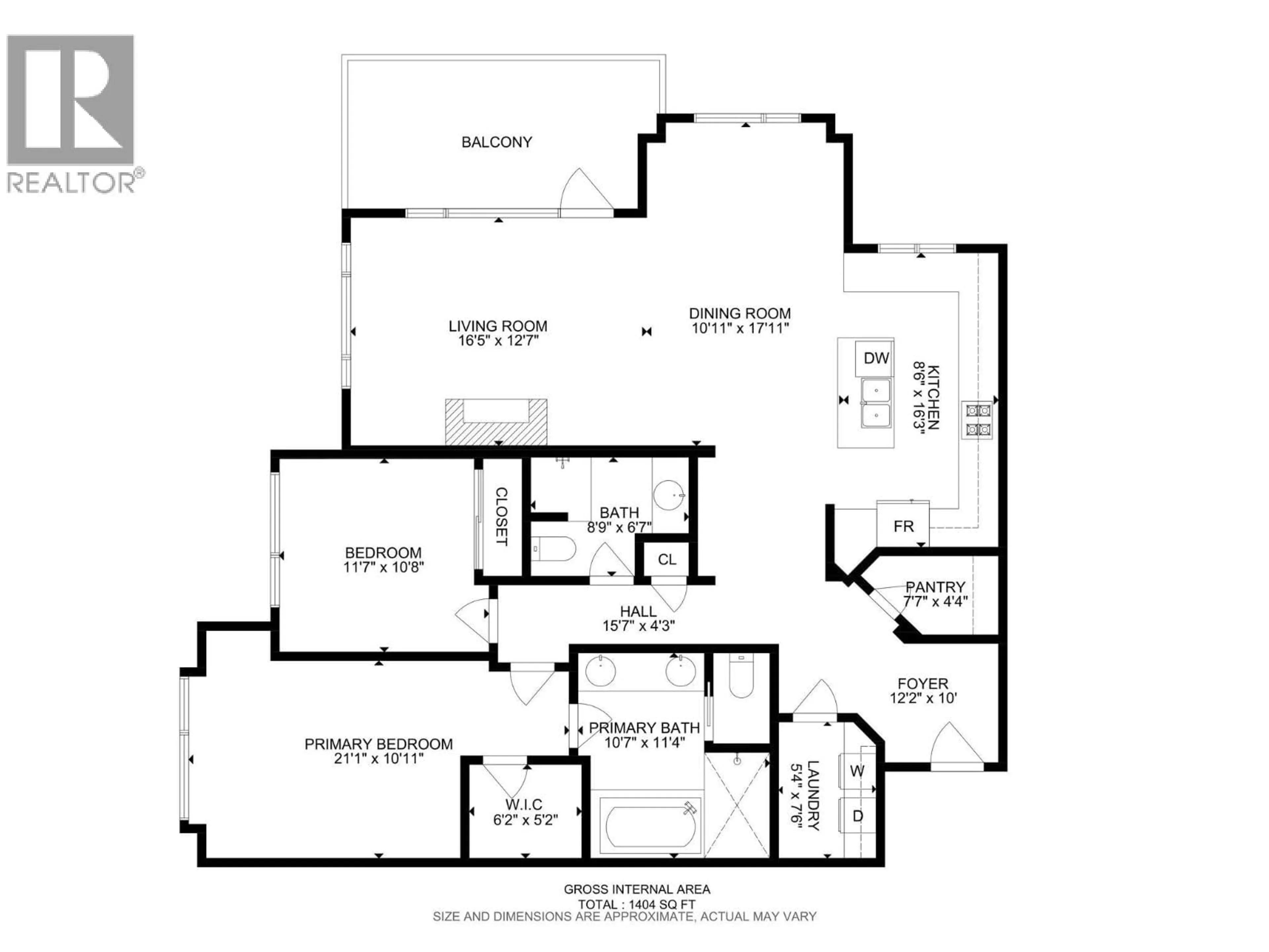 Floor plan for 203 - 600 SARSONS ROAD, Kelowna British Columbia V1W5H5