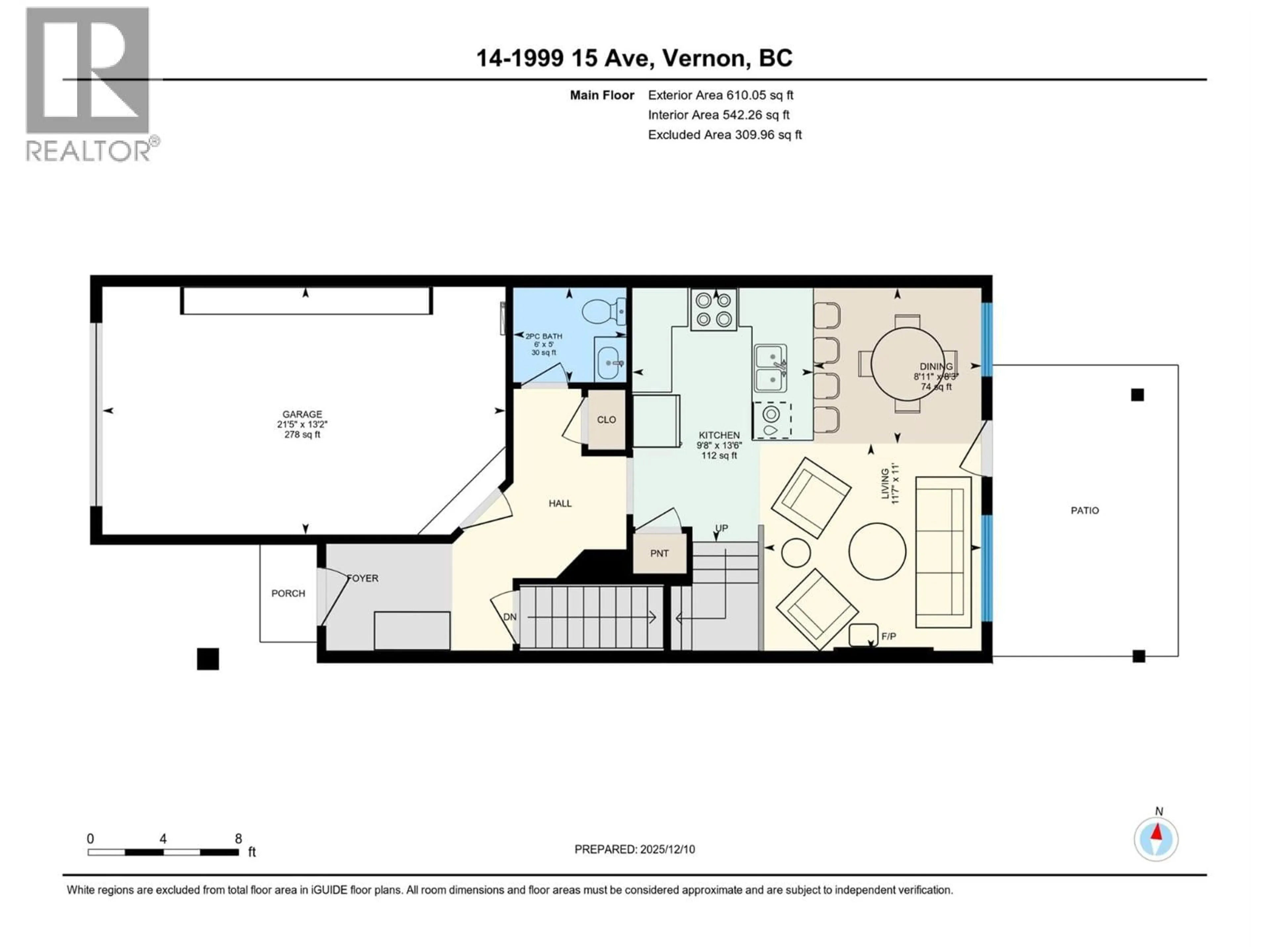 Floor plan for 14 - 1999 15 AVENUE, Vernon British Columbia V1T0C6