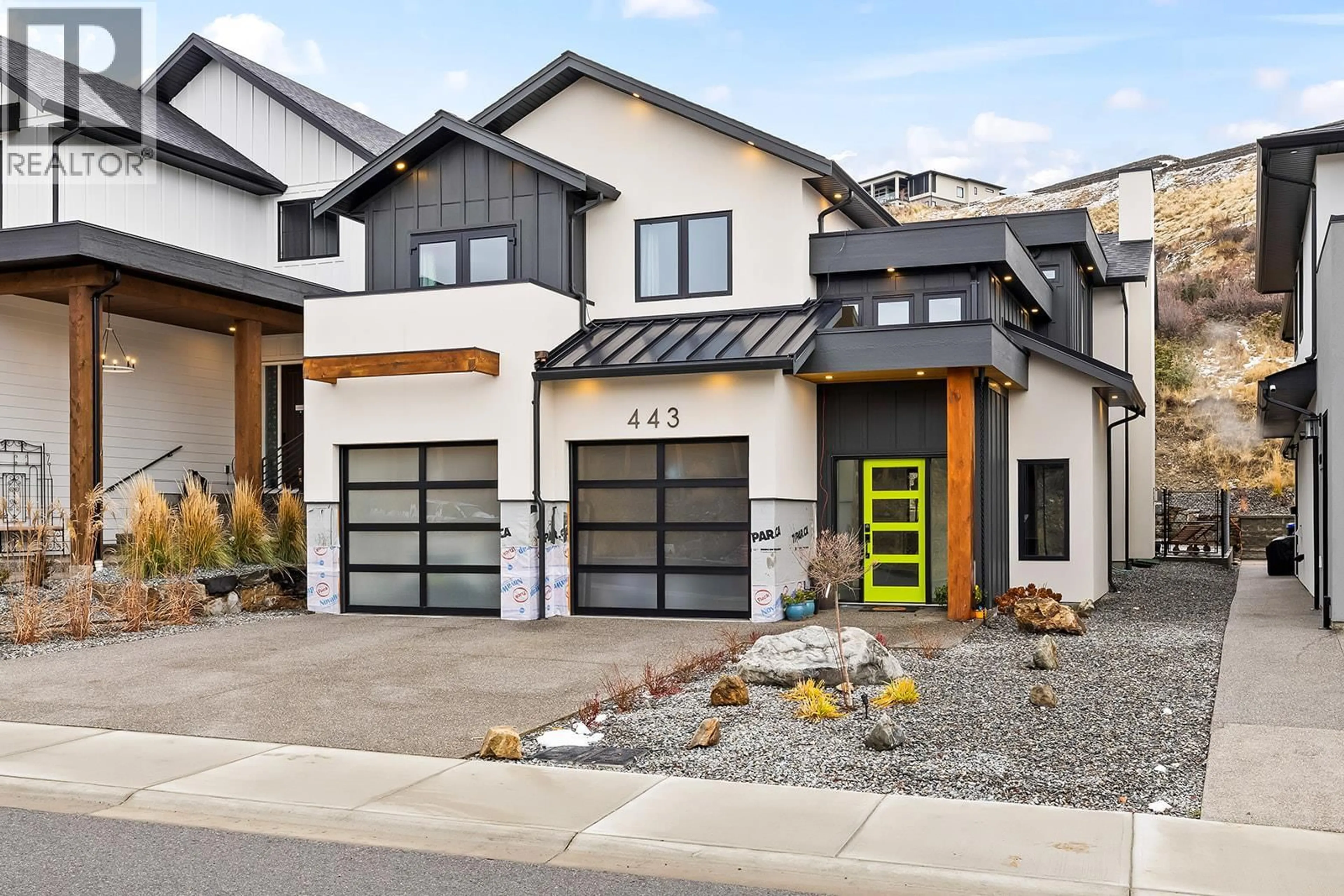 Home with brick exterior material, street for 443 VISION COURT, Kelowna British Columbia V1W0C4