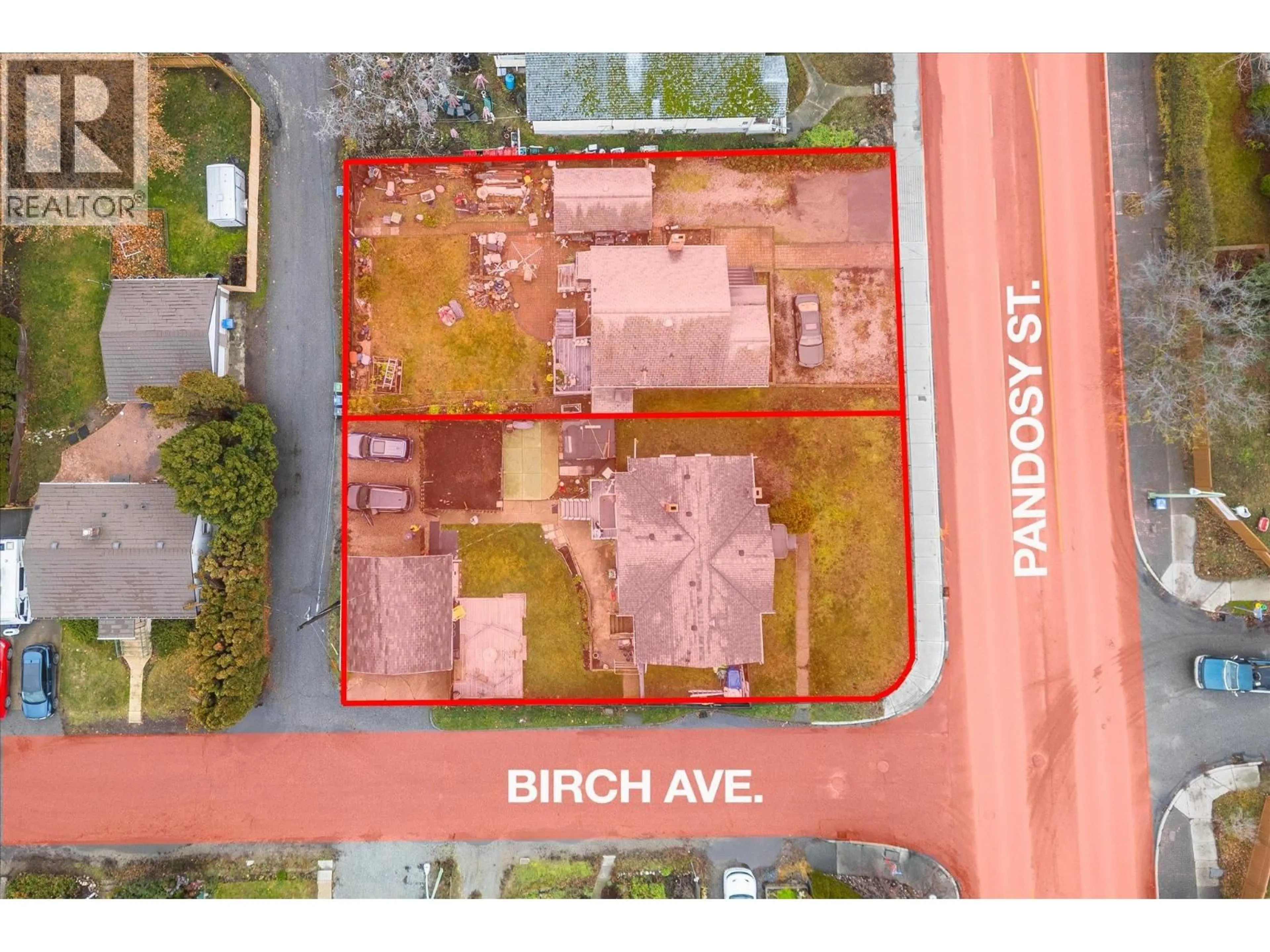 A pic from outside/outdoor area/front of a property/back of a property/a pic from drone, building for 2405 PANDOSY STREET, Kelowna British Columbia V1Y1T7