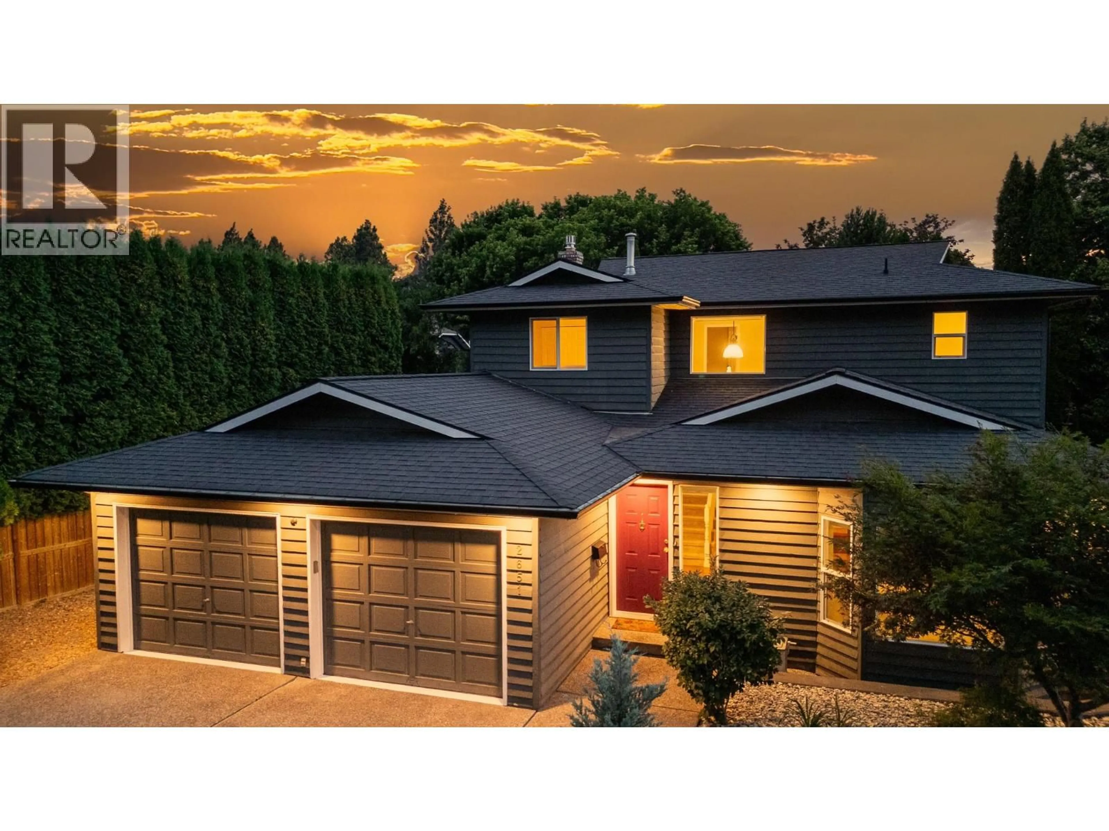 Home with vinyl exterior material, street for 2651 EVERGREEN DRIVE, Penticton British Columbia V2A8C6