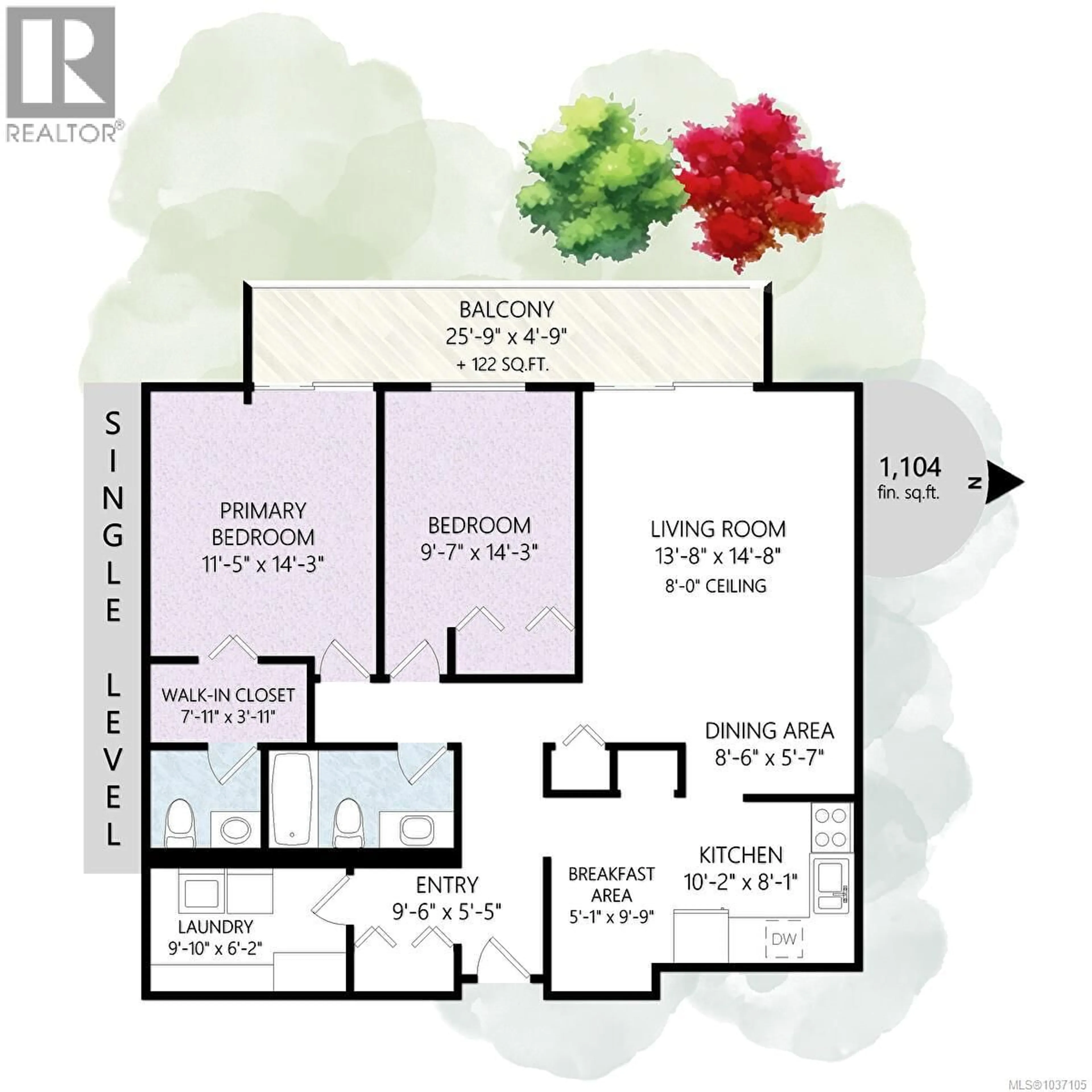 Floor plan for 307 - 1615 BELCHER AVENUE, Victoria British Columbia V8R4N2