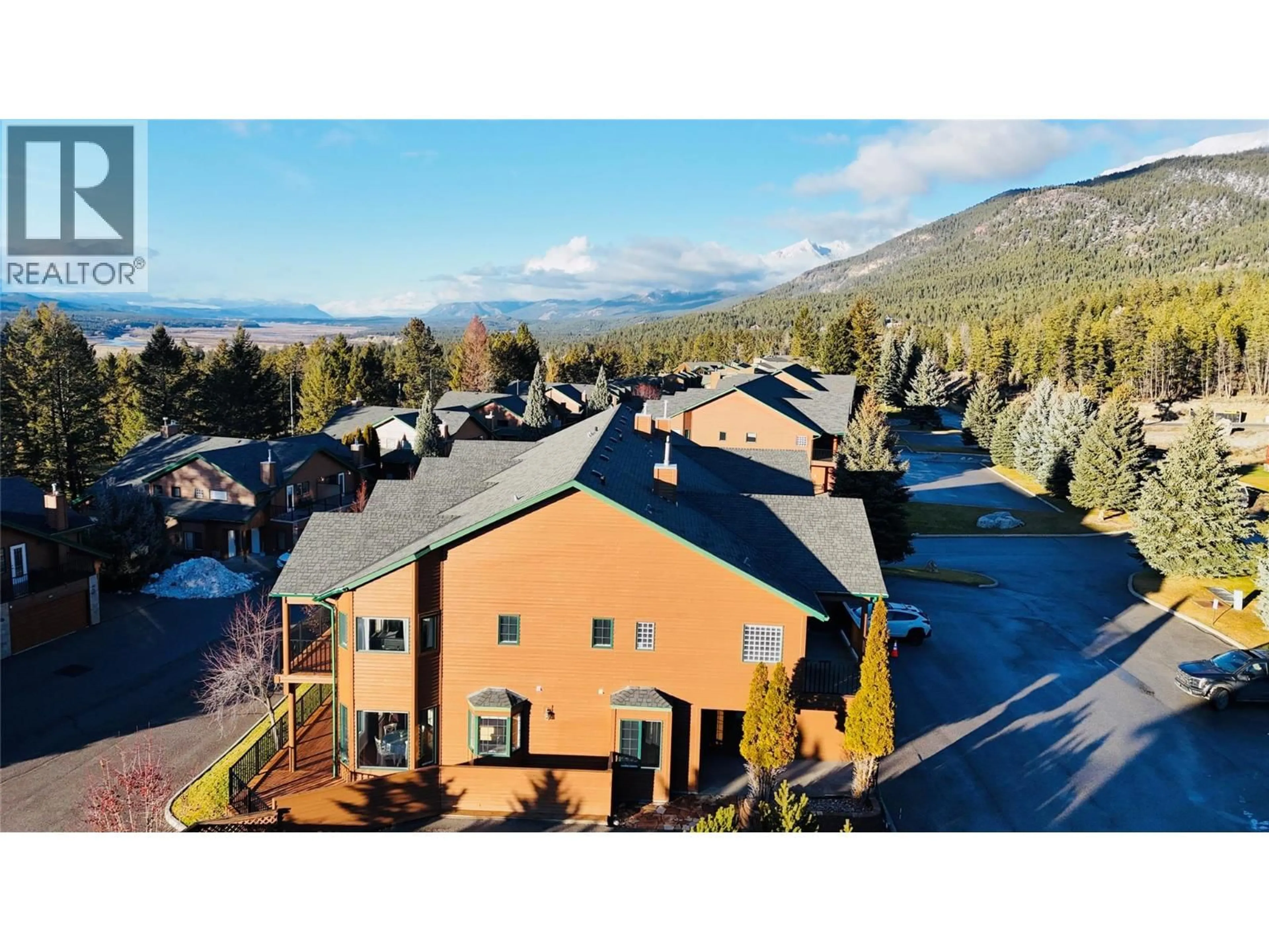 A pic from outside/outdoor area/front of a property/back of a property/a pic from drone, mountain view for 704 - 5201 FAIRWAY DRIVE, Fairmont Hot Springs British Columbia V0B1L1