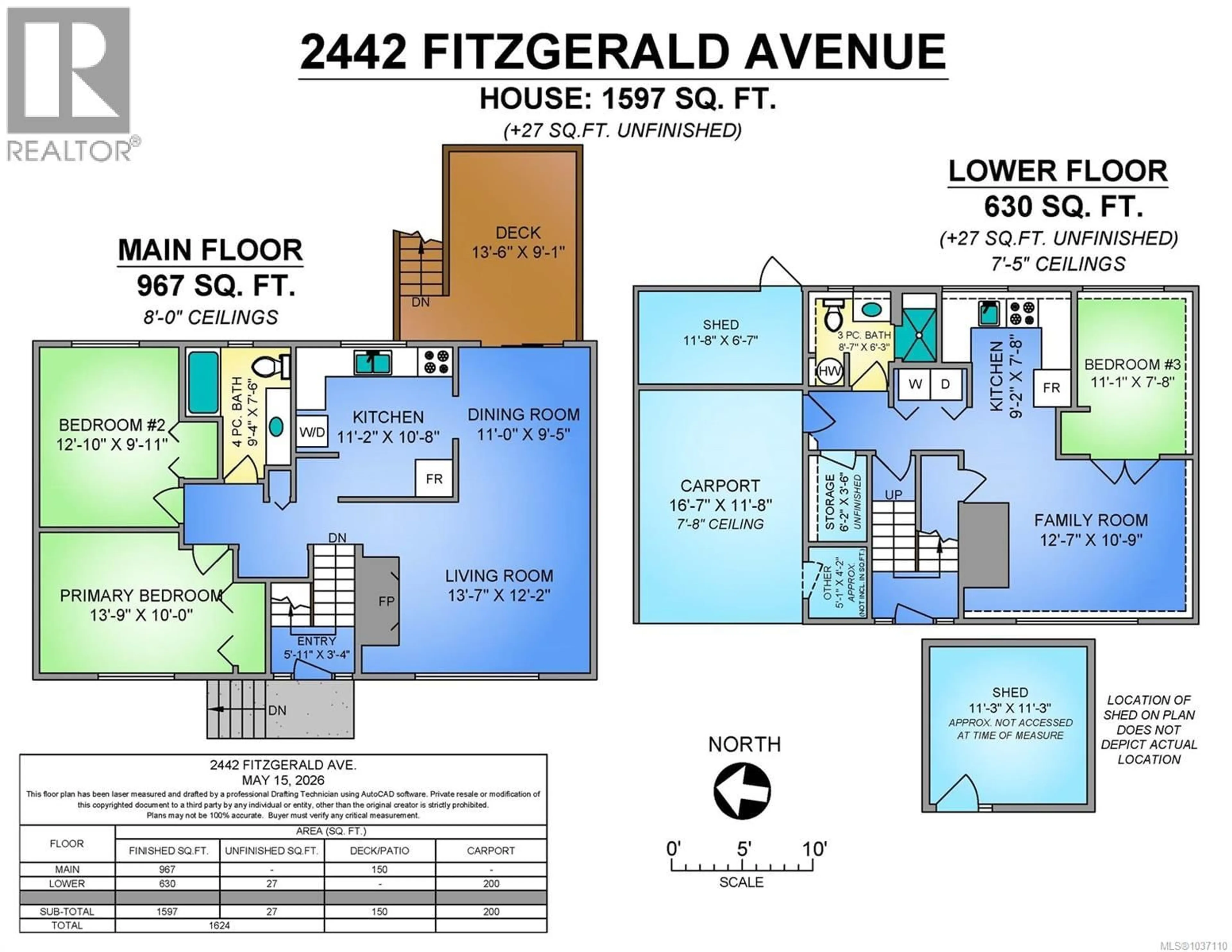 Floor plan for 2442 FITZGERALD AVENUE, Courtenay British Columbia V9N8K8