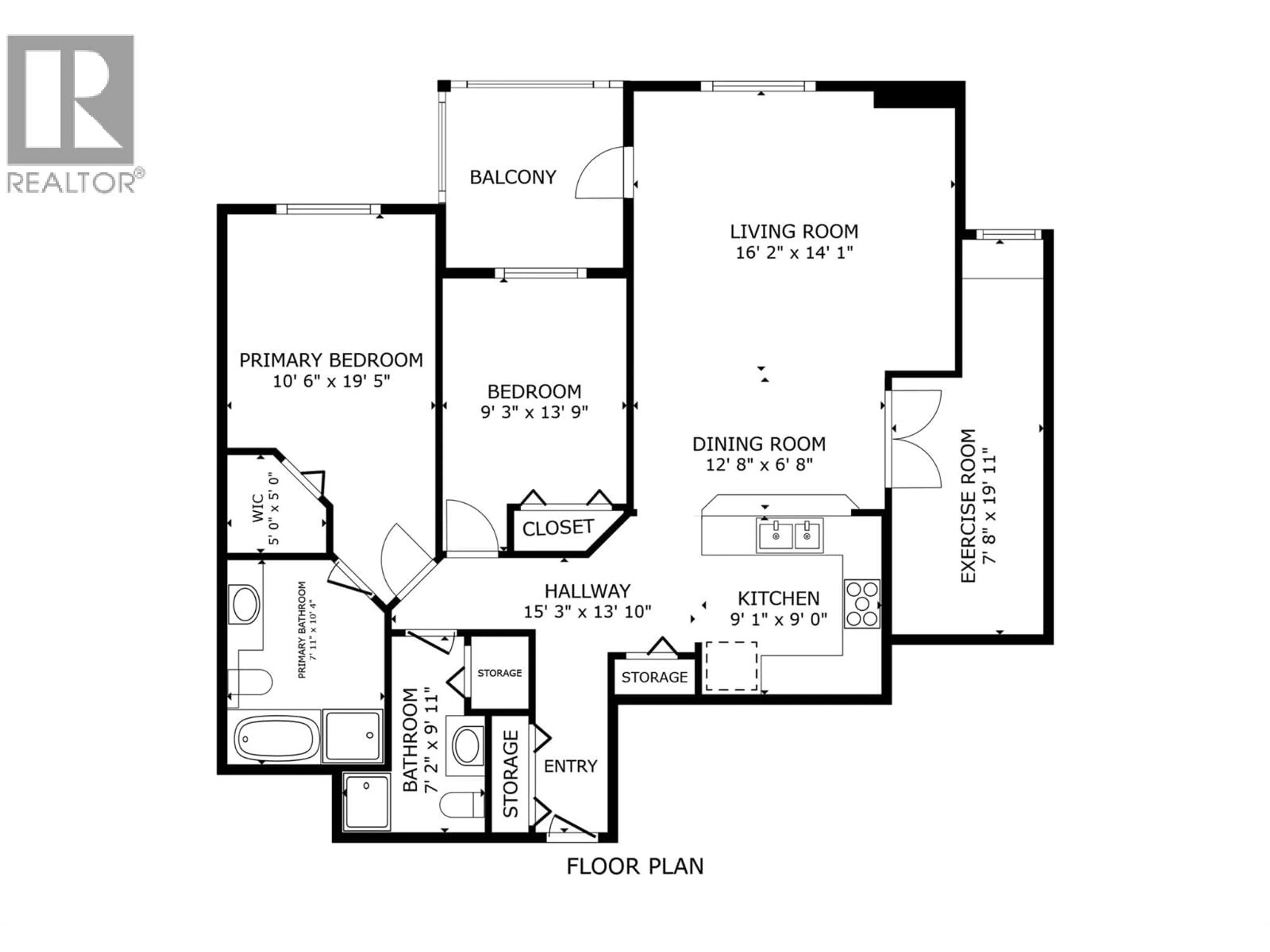 Floor plan for 221 - 515 HOUGHTON ROAD, Kelowna British Columbia V1X8B9